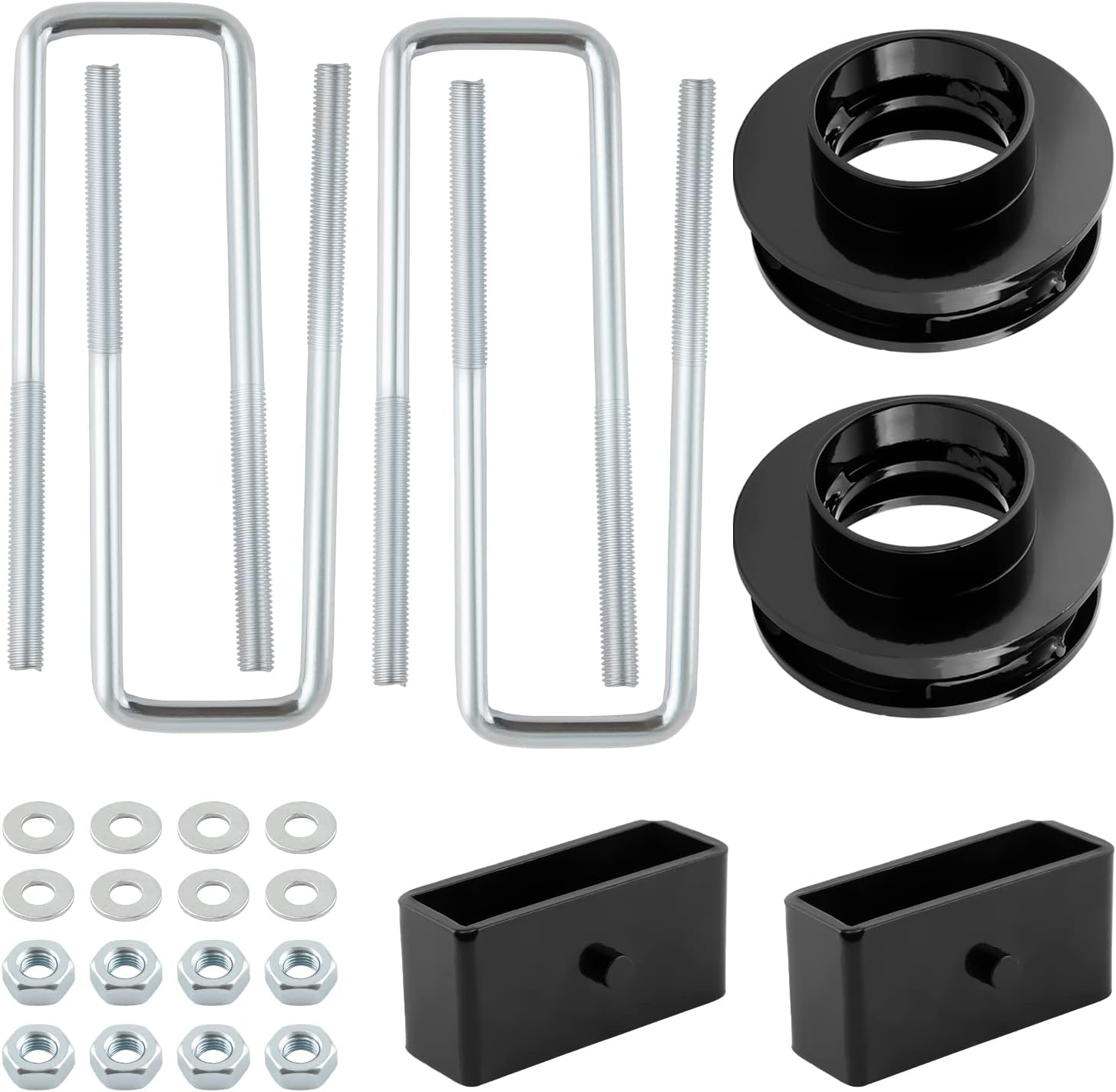 maXpeedingrods 3" Front 2" Rear Lift Kit for 1999-2006 Silverado Sierra 1500 2WD, 2007 Classic Body Style, Suspension Leveling Kit w/Extended U-Bolts