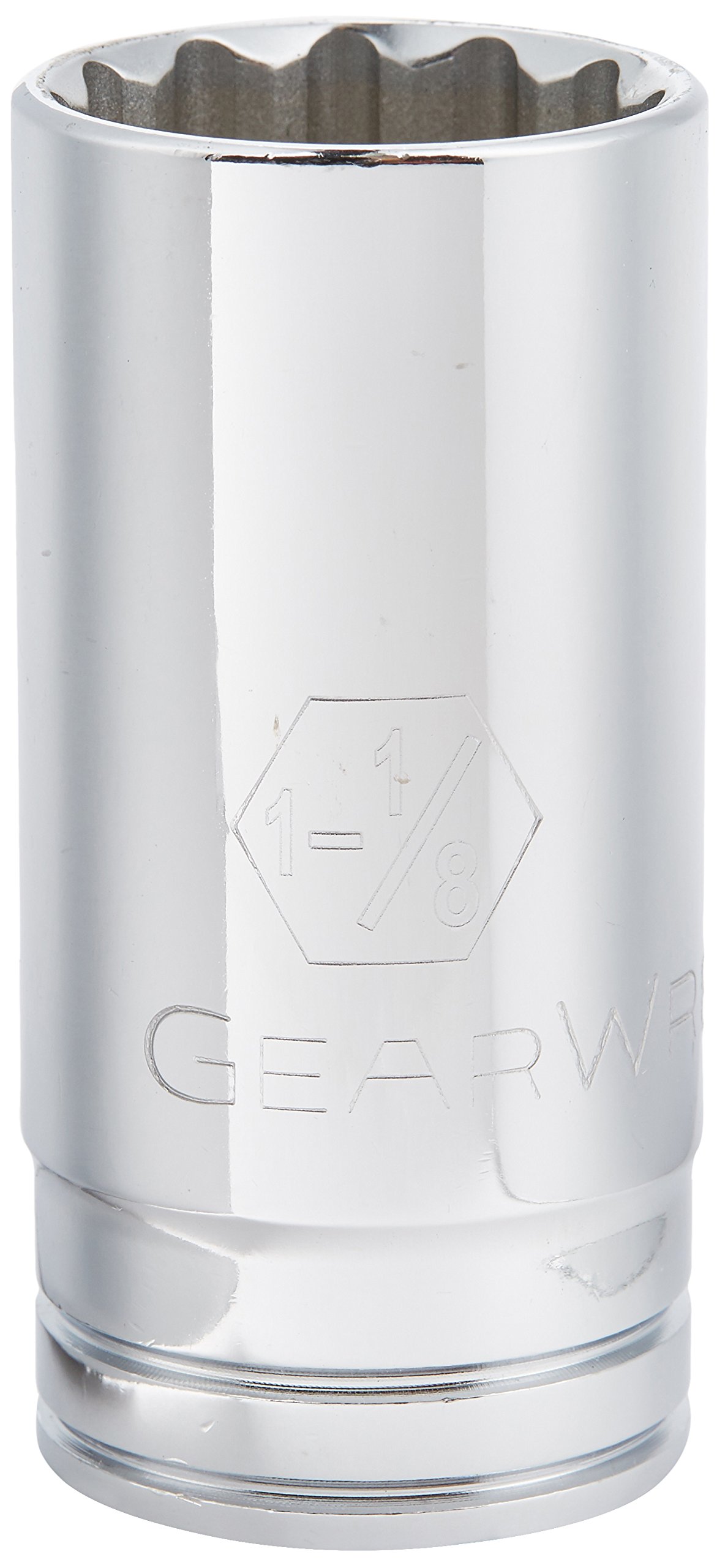 GearWrench 1/2" Drive Deep SAE Socket 1-1/8", 12 Point - 80797