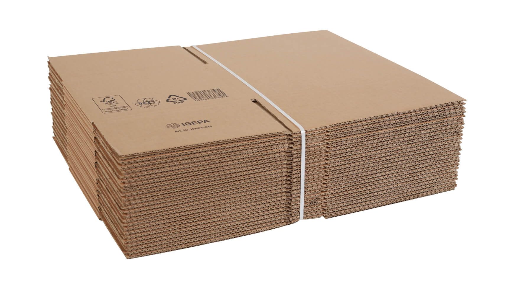 125x Versandkarton Faltkarton DHL Paket M 256 x 206 x 156 mm Braun