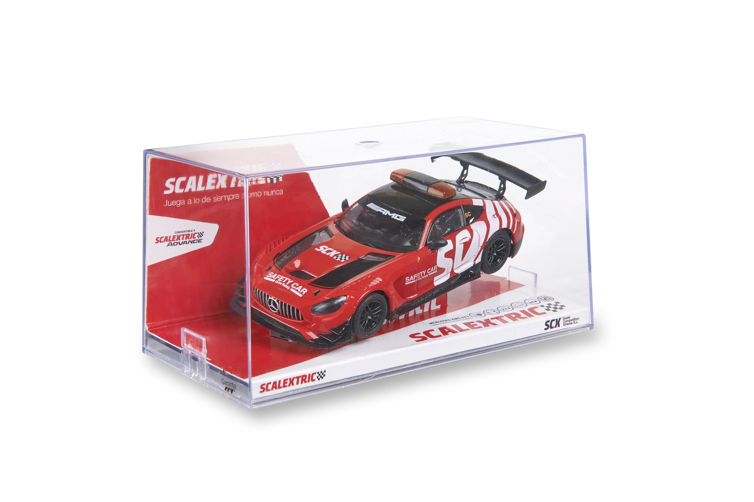 SCALEXTRIC - Coche de Carreras Original - Coche Slot Escala 1:32 (Mercedes AMG GT3 - Safety)