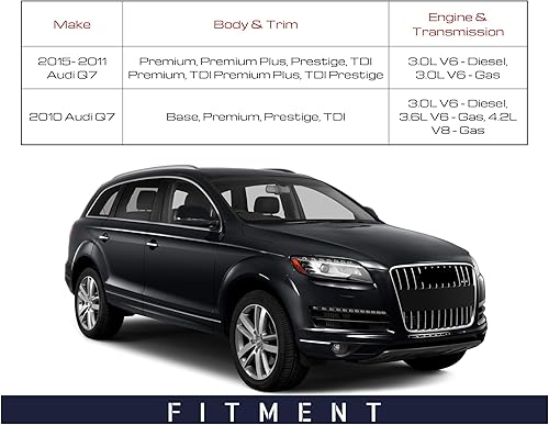 Miniatura 8 de Spieg Reemplazo del espejo lateral del pasajero para Audi Q7 2010-2015 Lámpara de charco de señal de giro Power Folding Lane Assist BSM Memory Auto