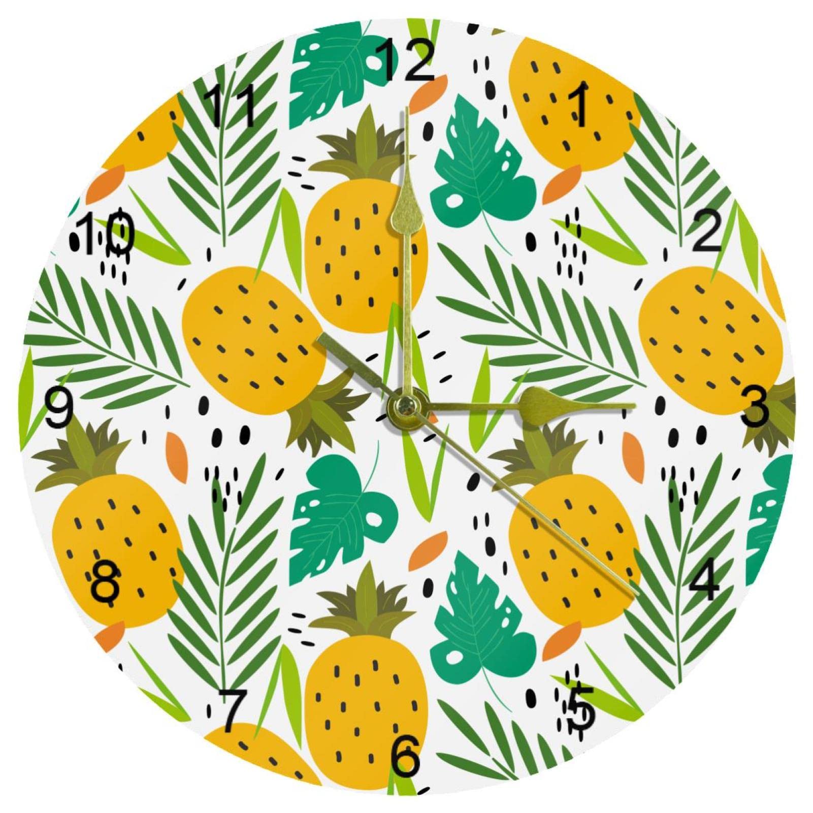 Horloge murale silencieuse avec grands chiffres arabes lisibles