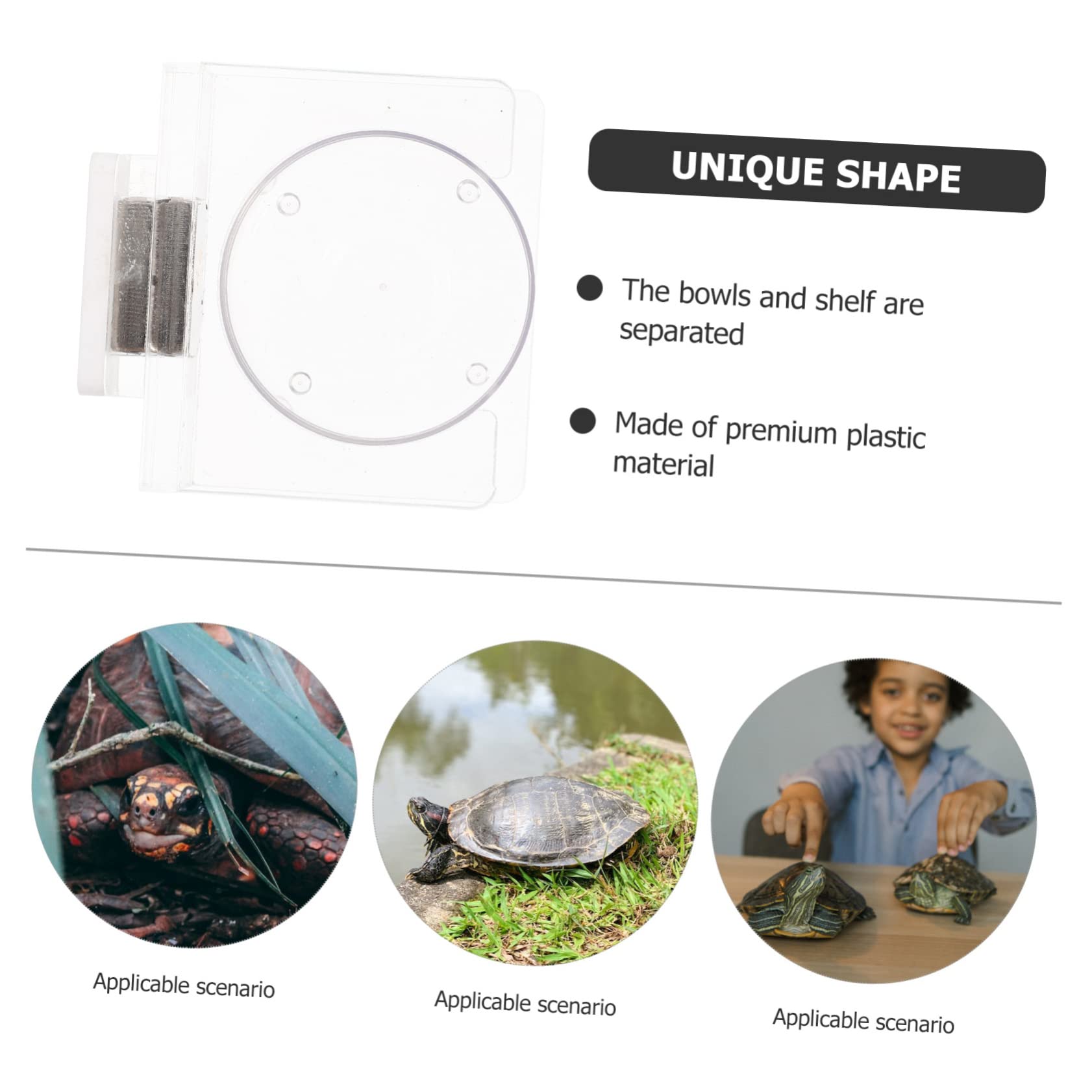 POPETPOP 5pezzi Ciotola per Rettili Mangiatoia per Lucertole e Insetti Dispenser Esotici Design Bave per Rettili