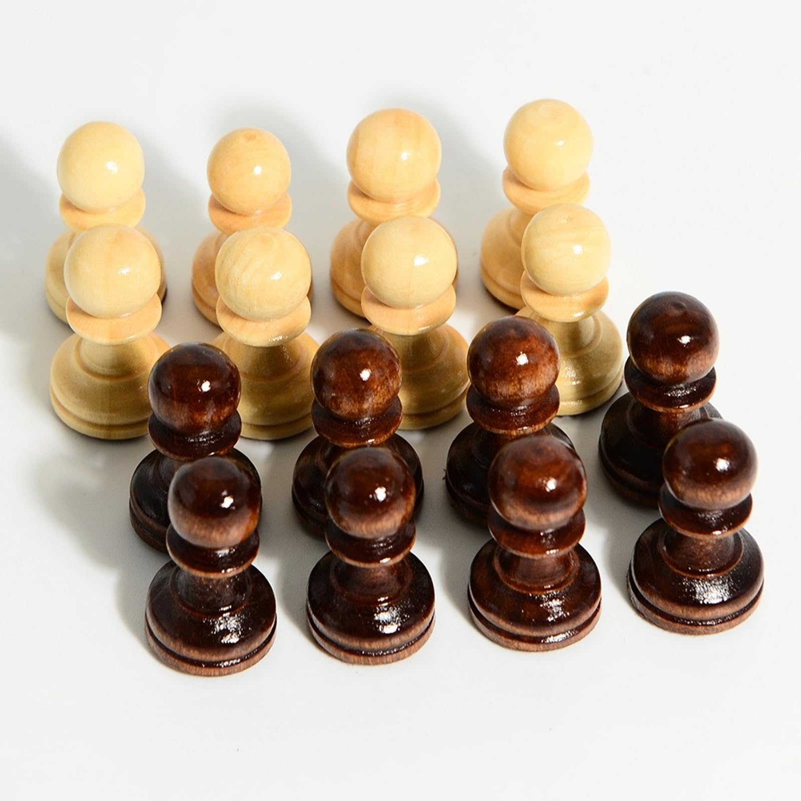Internationale Schachfiguren aus Holz mit Tasche, handgeschnitzt, Schachspiel, Spielfiguren, Schachbrettzubehör, 32 Stück