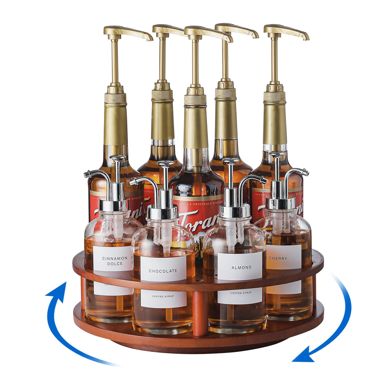 Jenmayt Kaffeesirup-Organizer 3-stöckig - Ständer Für 12 Flaschen In Landhausoptik