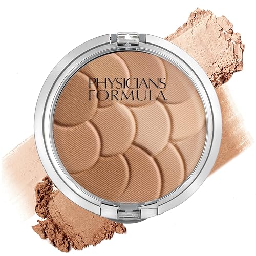 Physicians Formula Magic Mosaic - Bronceador multicolor, resaltado, polvo de contorno, beige cálidobronceador claro, probado por dermatólogos,