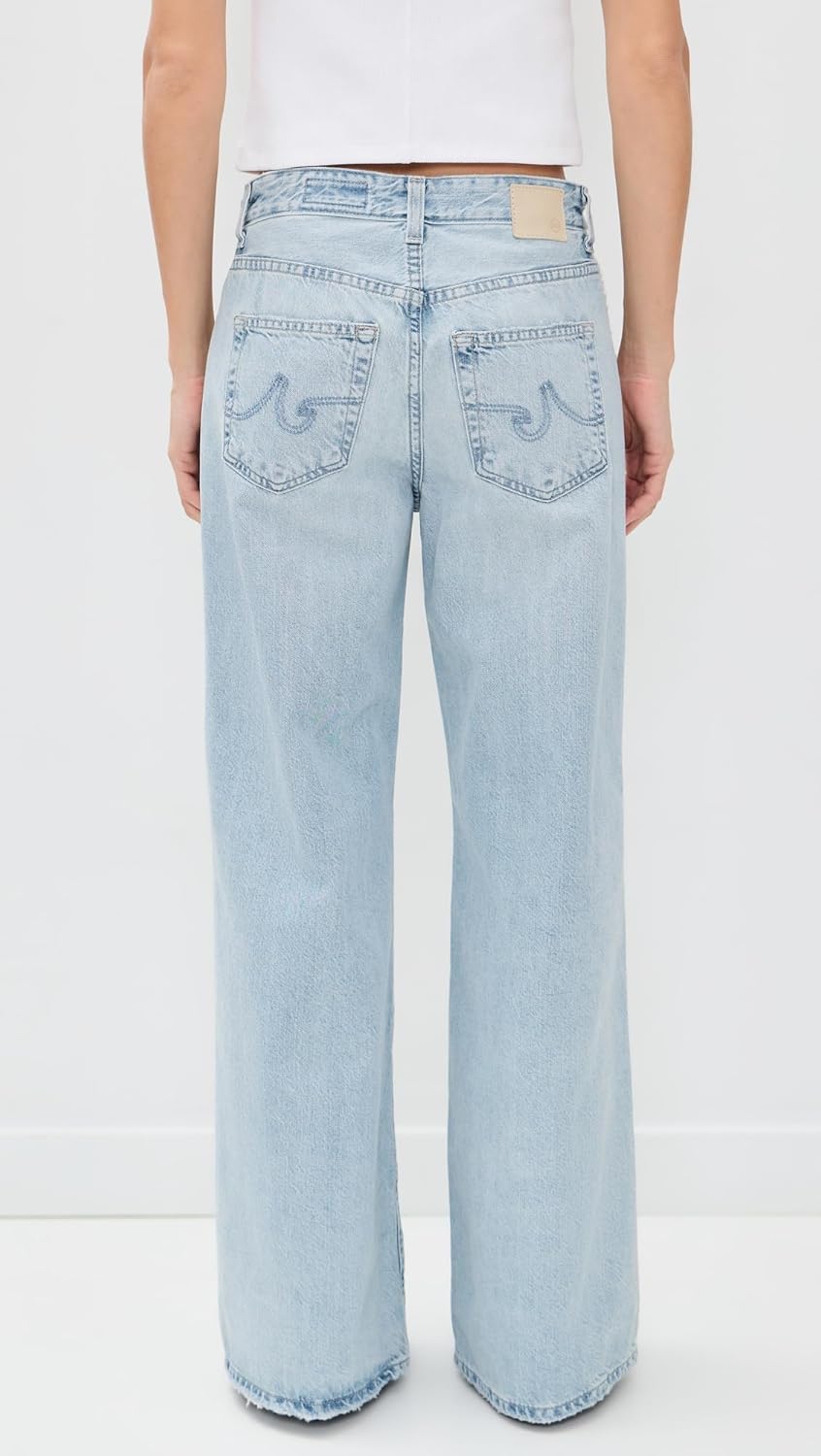 AG Adriano Goldschmied Women's Saige Mid Rise Wide Leg Jeans - Image 3