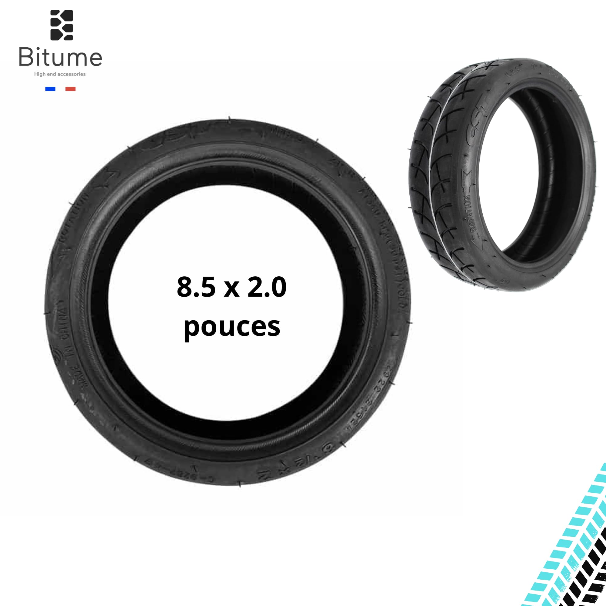 BITUME | Pneu Renforcés CST V3 pour Trottinette Électrique Dualtron Mini (2 Pneus)