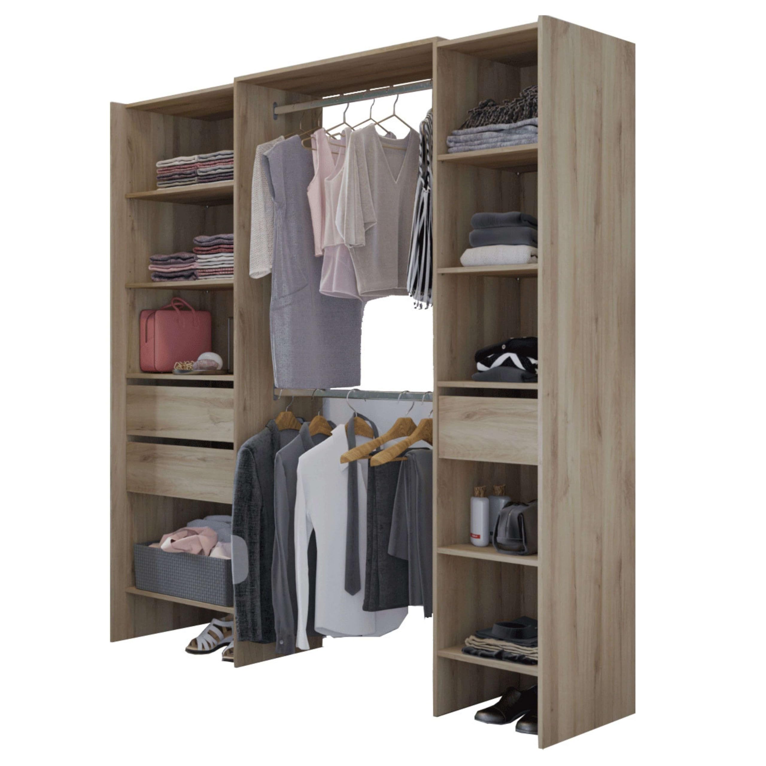 Demeyere Armario Ampliable Miami, Madera, Roble Kronberg, 191,​8 x 204,​5 x 50 cm (Ancho x Alto x Profundidad)
