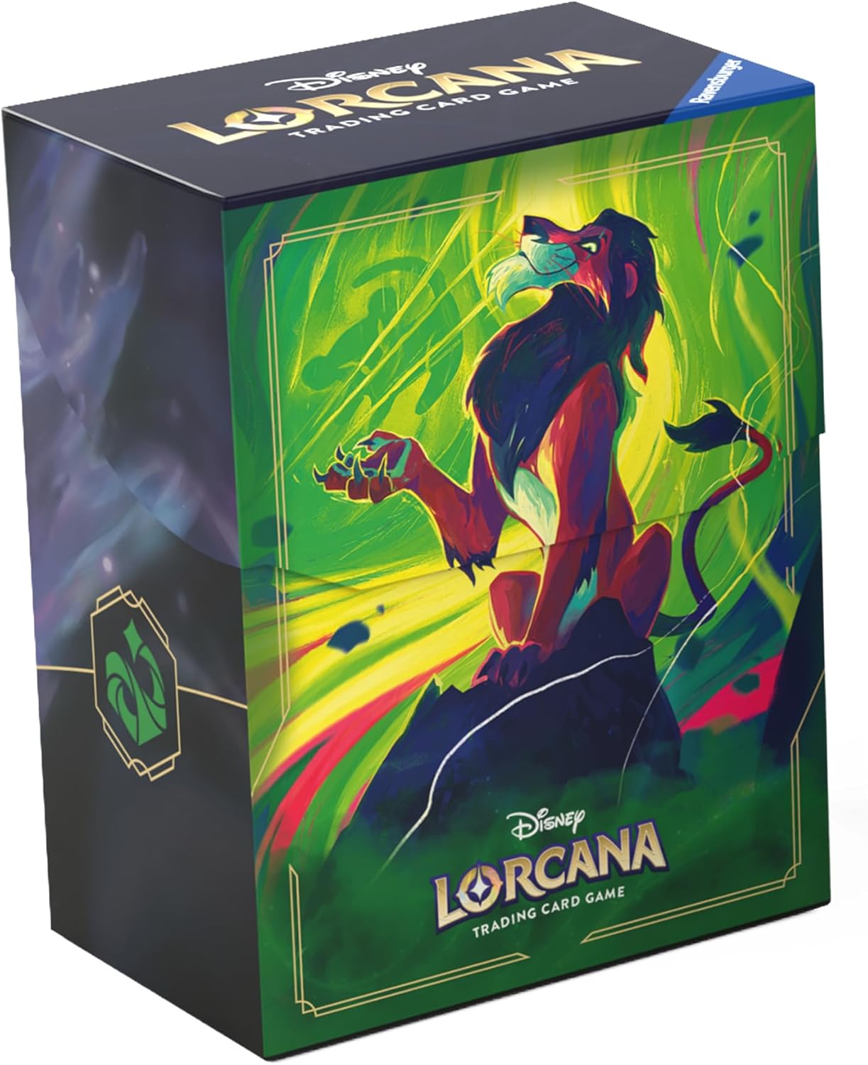 Ravensburger Disney Lorcana TCG Deck Box featuring Scar – Vengeful Lion by Dominik Mayer | Securely Stores 80 Sleeved Cards | Durable & Portable Organizer for TCG Players | Ages 8+