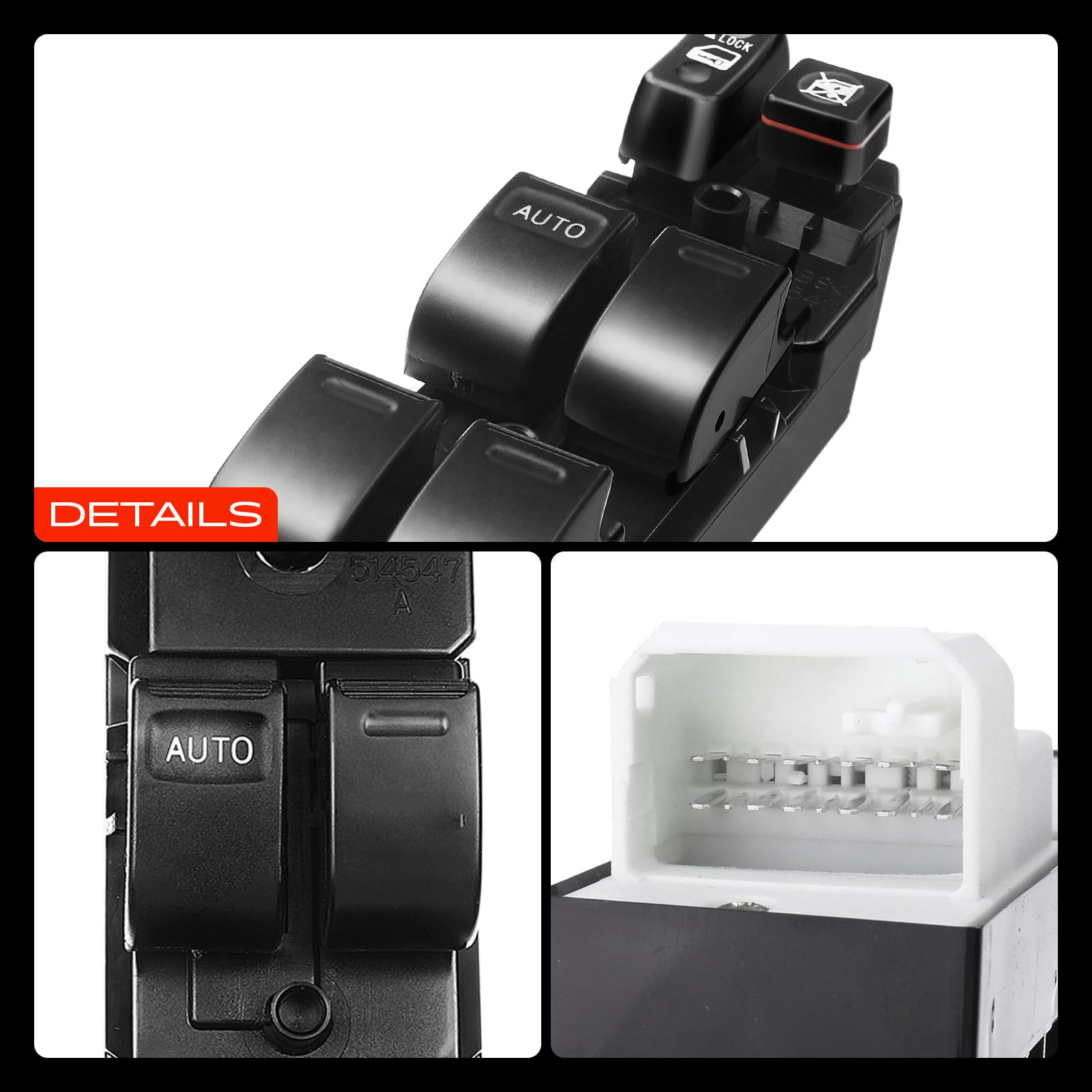 Interruttore alzacristalli anteriore sinistro per 4 II A2 Sienna GSL2, MCL2 Sienna L2 1.8L-3.5L 2000-2010 84820-12480