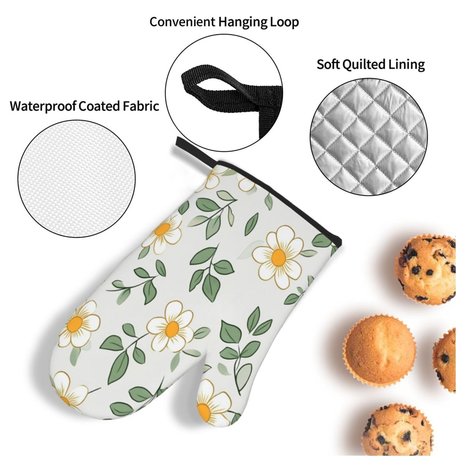 Maniques de Cuisine Gants de Cuisson Lavable en Machine Facile a Nettoyer