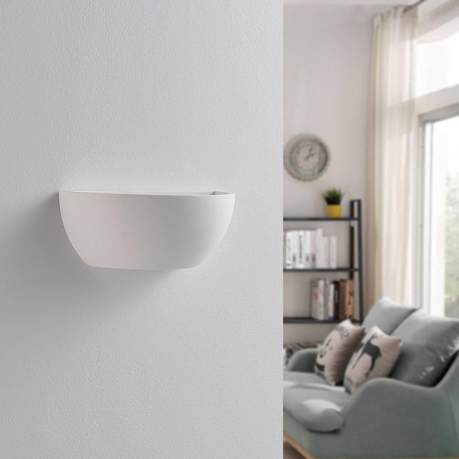 Lindby Applique dimmerabile (Moderno) colore Bianco, in Argilla ad es. Soggiorno & Sala da pranzo applique