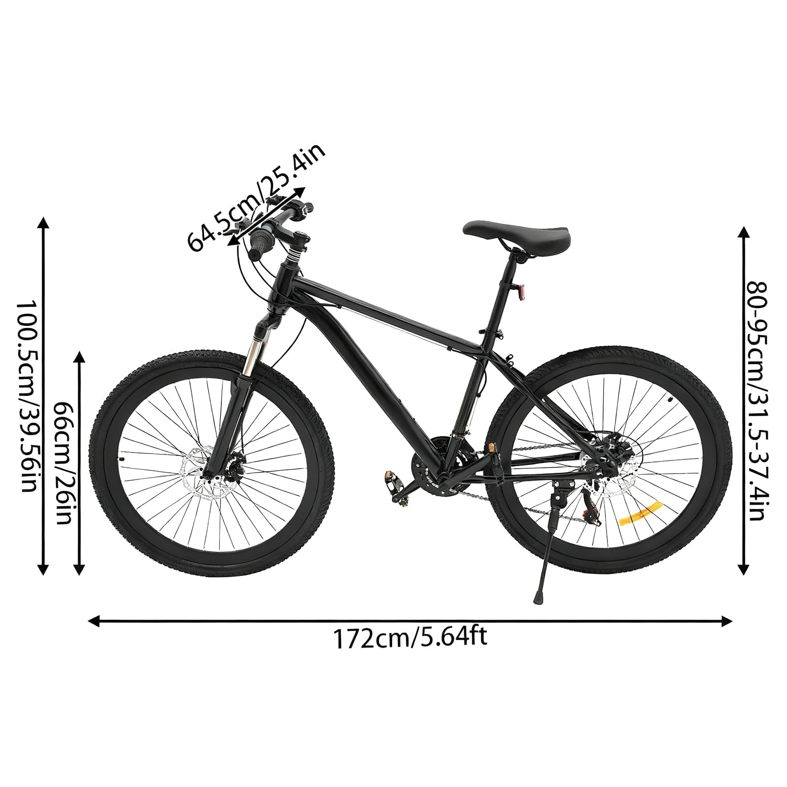 Bicicleta de Montaña de 26 Pulgadas 21 Velocidades Altura de Asiento Ajustable BTT para Personas Mayores de 12 Años para Entretenimiento o Ejercicio, y Se Aplica a Ciudades, Parques, Acera