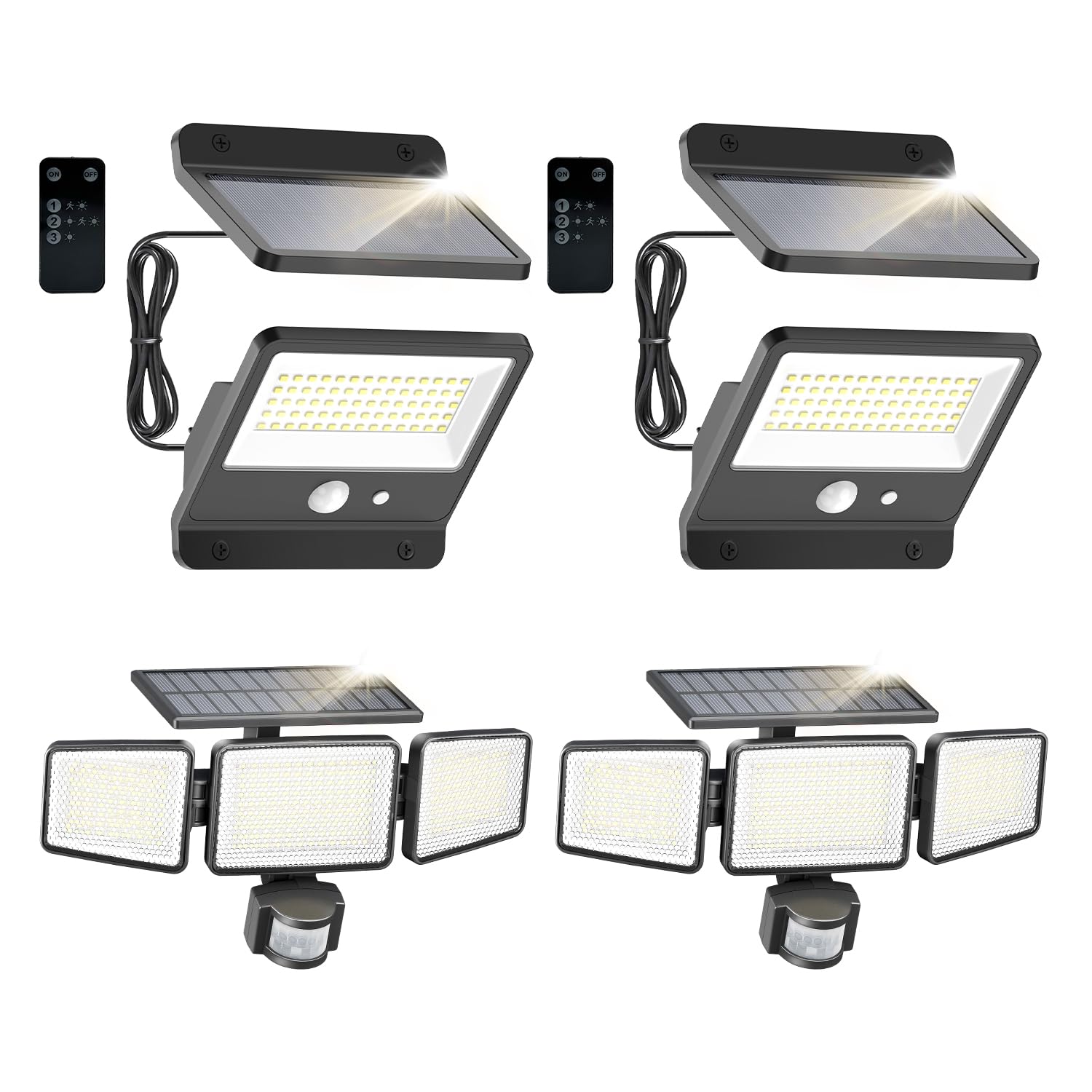 Philips Solar Security Light Outdoor，Solar-Powered Waterproof Wall-Mounted Flood Light w/PIR Motion Sensor,IP65 Waterproof, 3 Modes