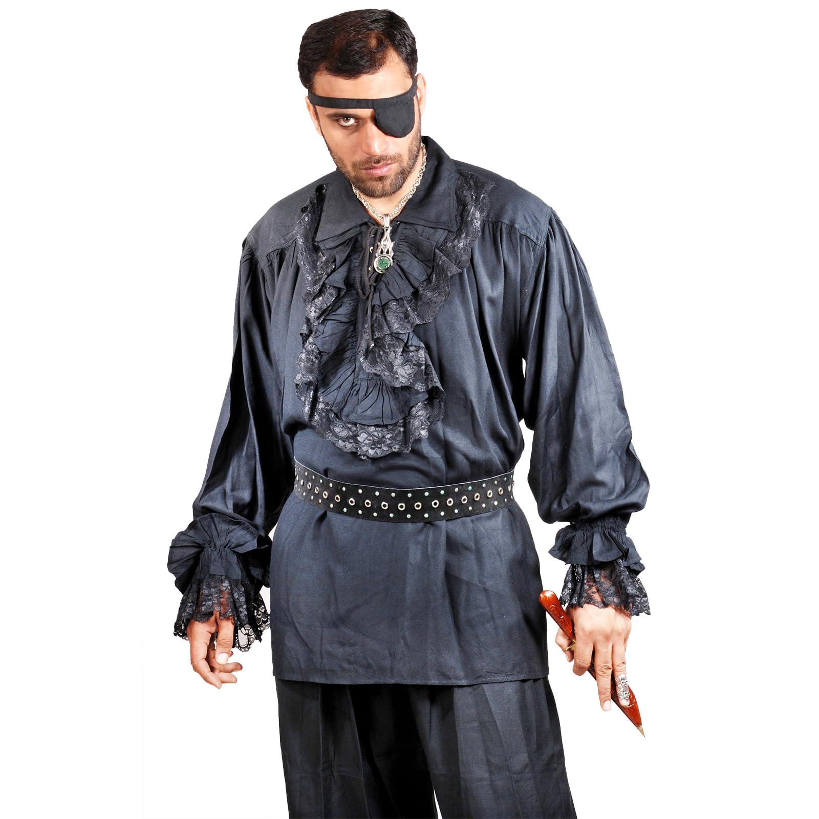 ThePirateDressing Medieval Poet's Roberto Cofresi Costume Pirate Shirt C1003