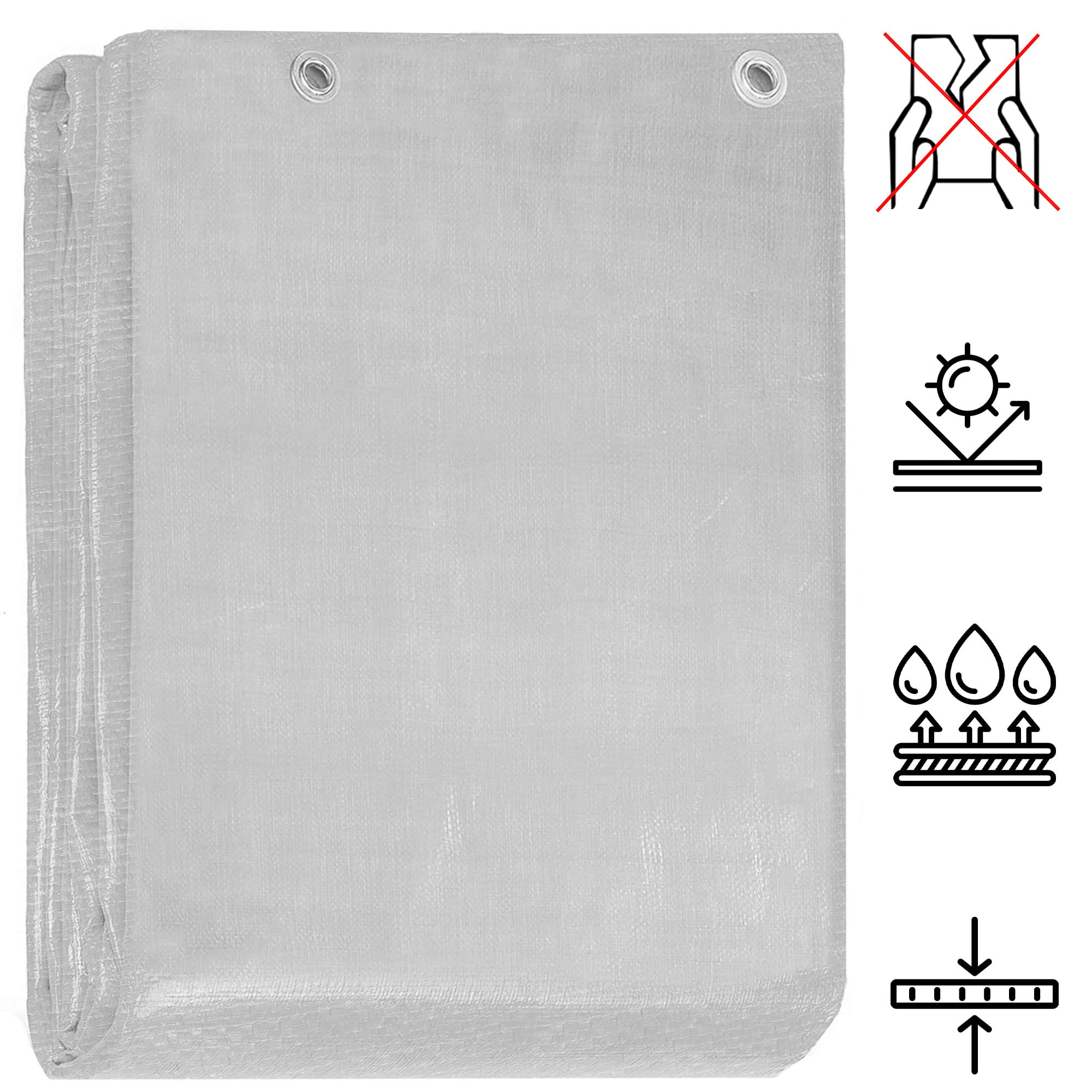 SPRINGOS Telone per campeggio, 6 x 8 m, con occhielli rinforzati in PE 210 g/m², impermeabile, da campeggio,