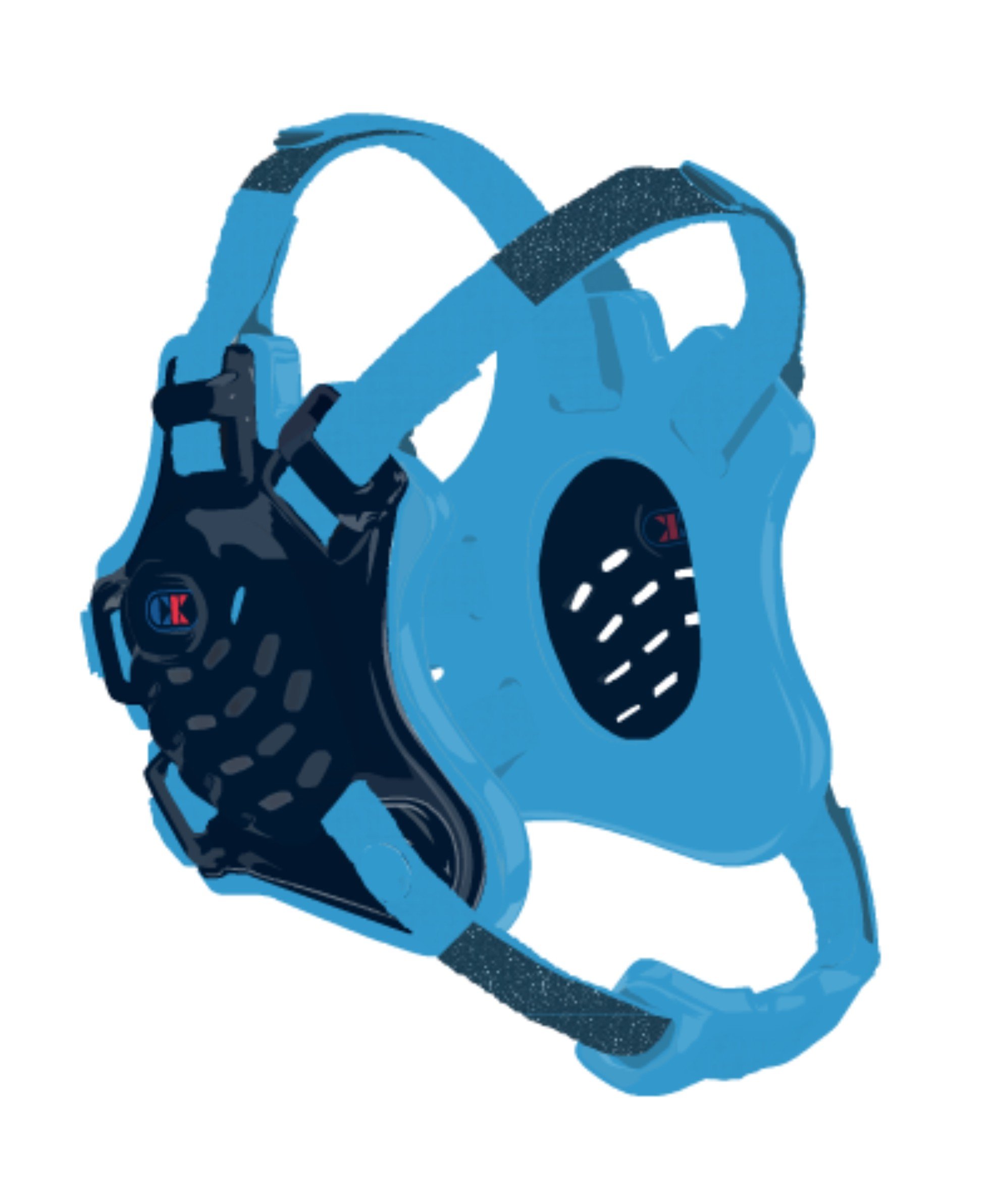 Tornado Wrestling Headgear - Navy/Col.Blue/Col.Blue