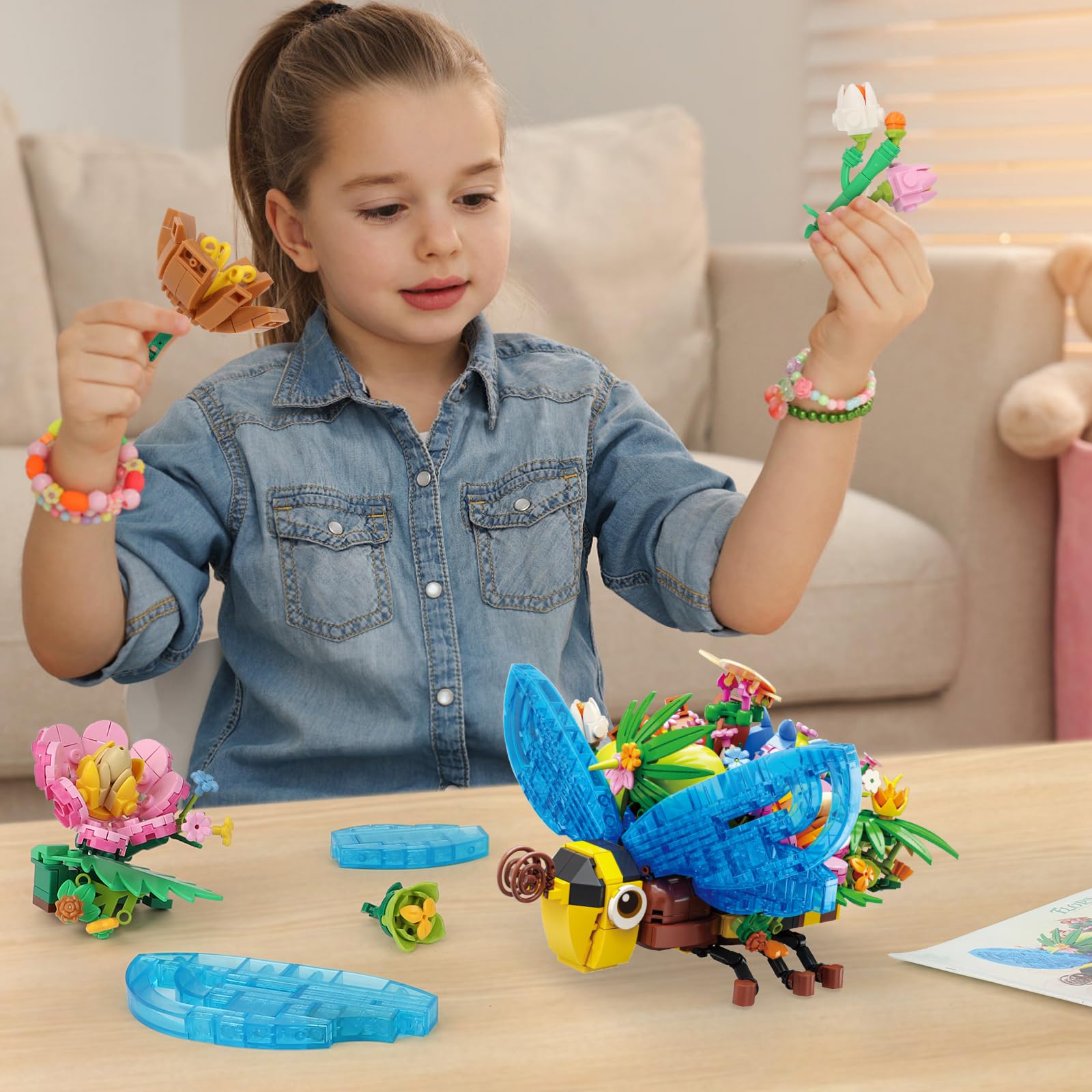 Amazon.co.jp: 蜂昆虫フラワーコレクション組み立てセット、レゴの動物