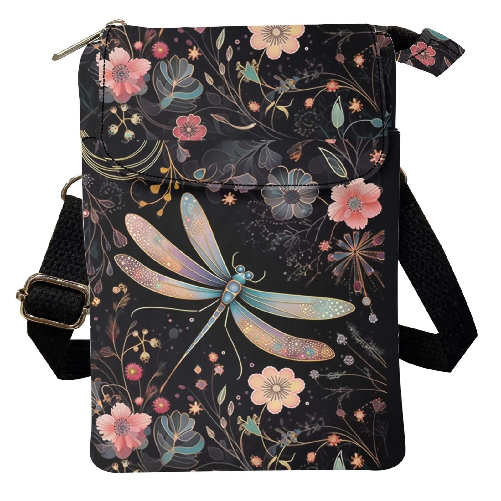 Xpyiqun Canvas Cross-body Bags for Women Small Cellphone Purse Shoulder Handbag