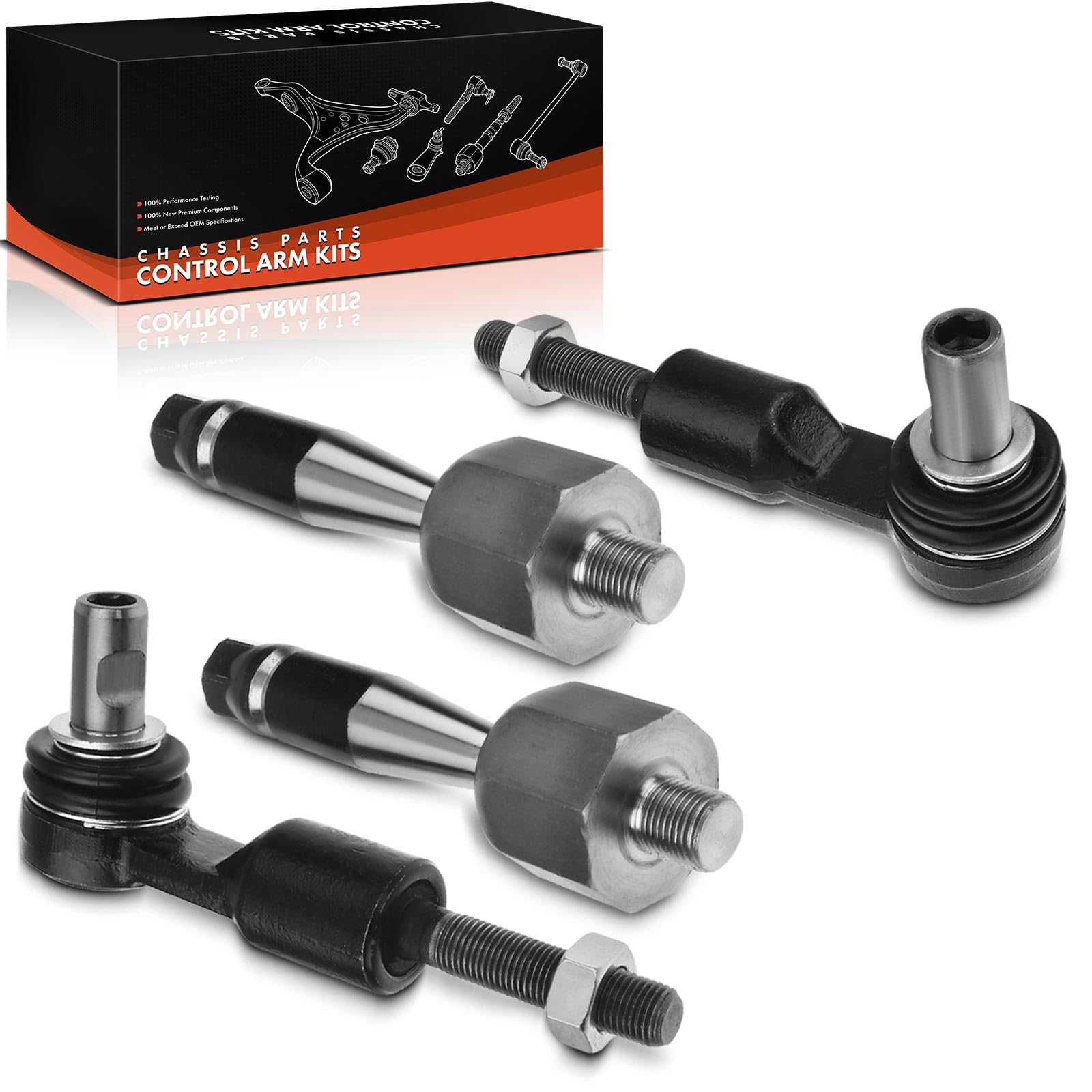 Frankberg 4x Bras de Suspension Rotule de Direction Avant Gauche Droite | Compatible avec P.a.s.s.a.t Variant 3B6 P.a.s.s.a.t 3B3 A6 4B2 A6 Avant 4B5 A8 4D2 4D8 Remplacer# ES3646,EV440