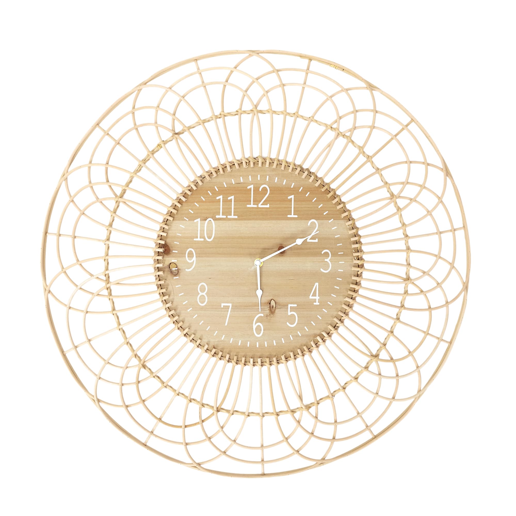 RELOJ PARED D.70 CM RATÁN