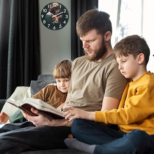 Miniatura 5 de Reloj grande para exteriores impermeable de 16 pulgadas, reloj azul náutico con temática costera tropical, relojes de pared exteriores para