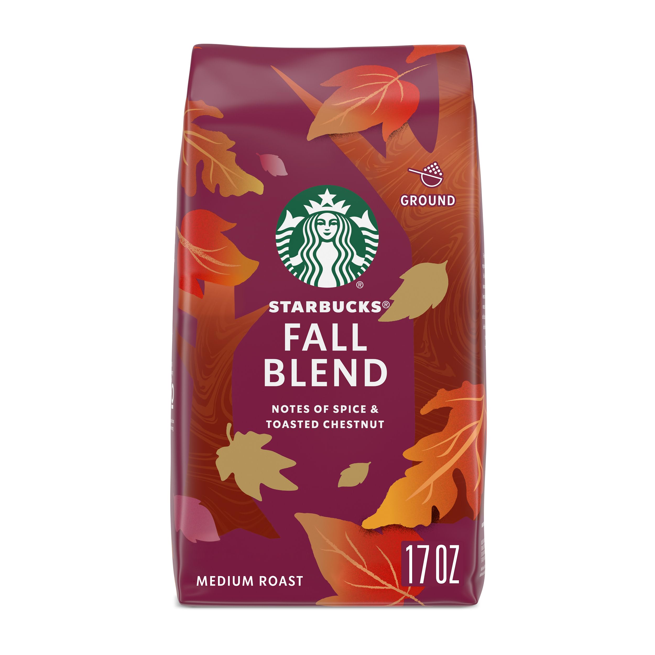 Starbucks Ground Coffee—Medium Roast Coffee—Fall Blend—100% Arabica—Limited Edition—1 bag (17 oz)