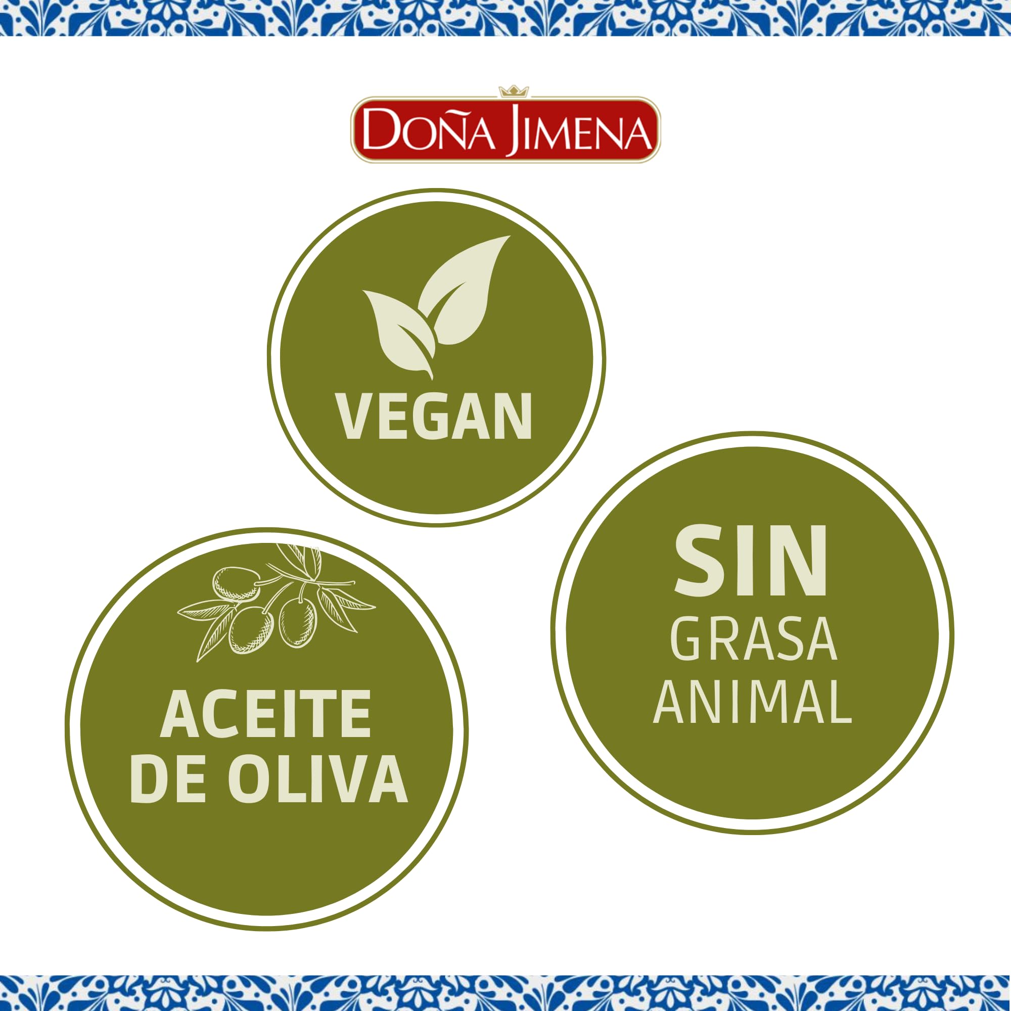 DOÑA JIMENA - Surtido Tradicional con Aceite de Oliva, Producto Vegano, Especialidades, Placer para compartir, 400grCalidad Suprema