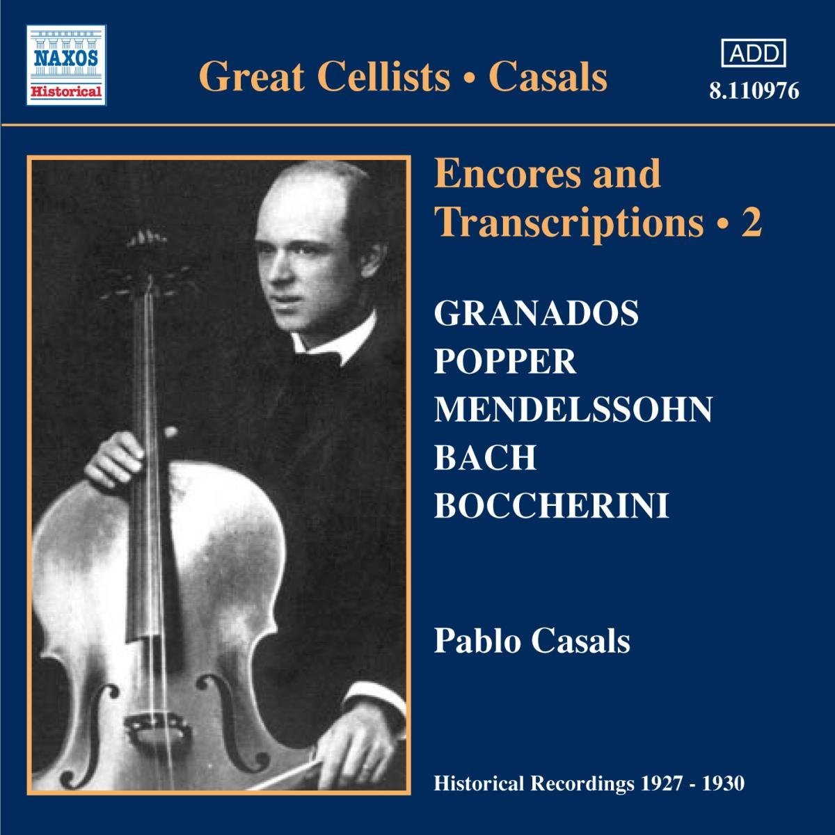 CASALS, Pablo: Encores and Transcriptions, Vol. 2