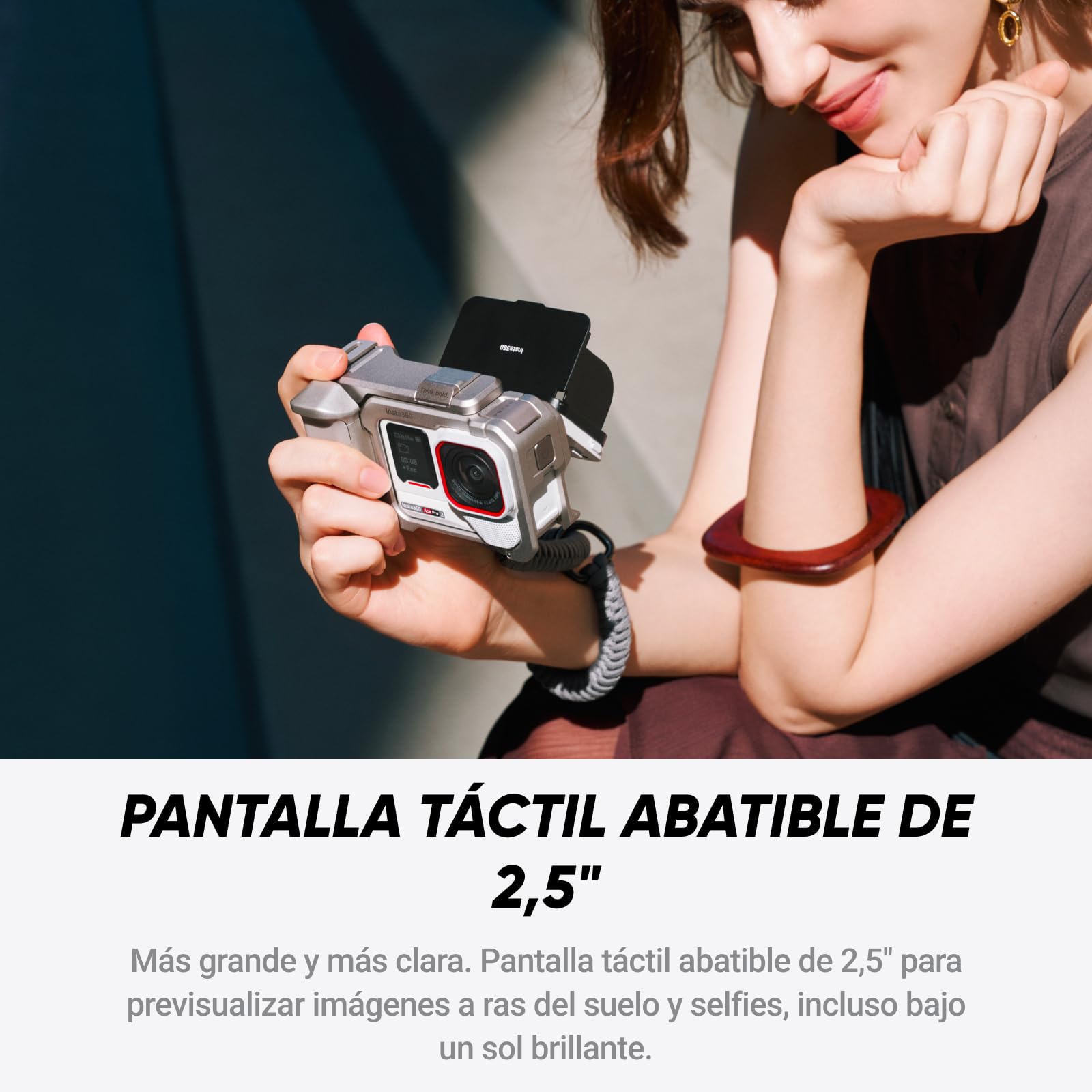 Insta360 Ace Pro 2 edición Limitada en Blanco ártico - Cámara de acción 8K Impermeable co-diseñada con Leica, Sensor de 1/1,3", Dual Chip IA, excelente en Baja luz, Audio Superior