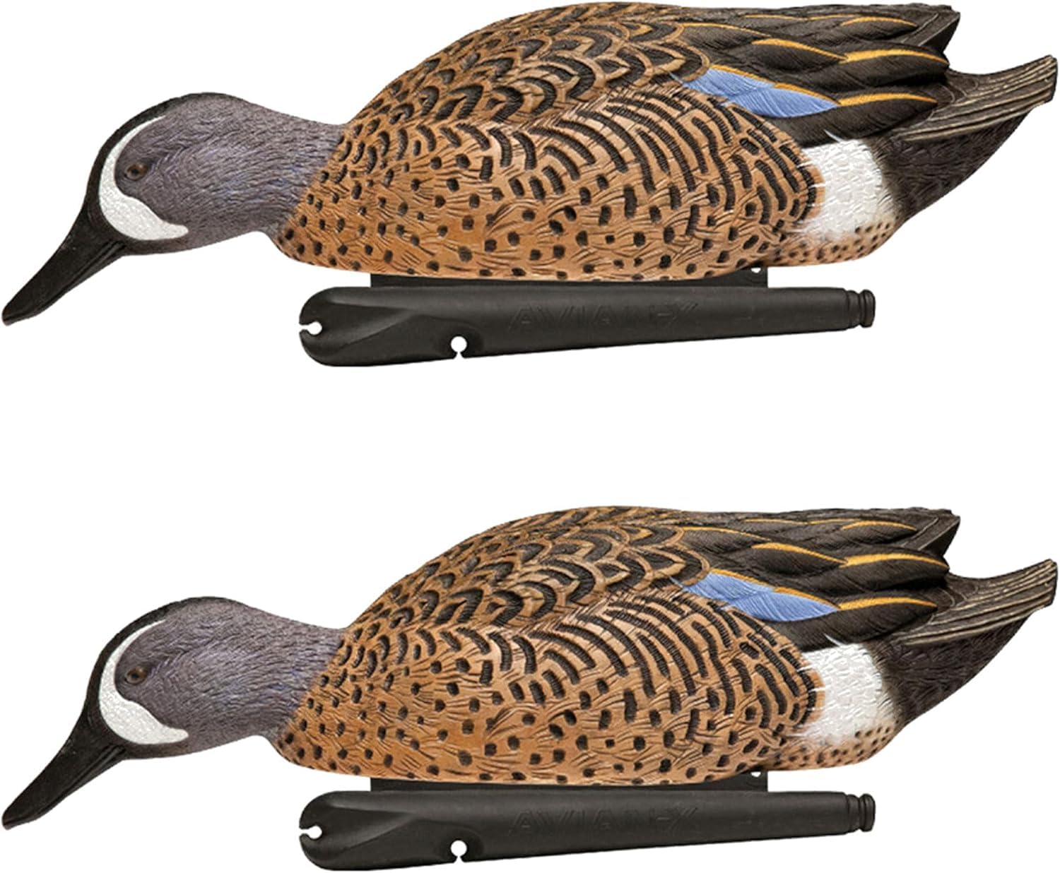 Avian X Topflight - Señuelos de alas azules, señuelos flotantes realistas de pato para caza, quilla de natación con peso hacia adelante