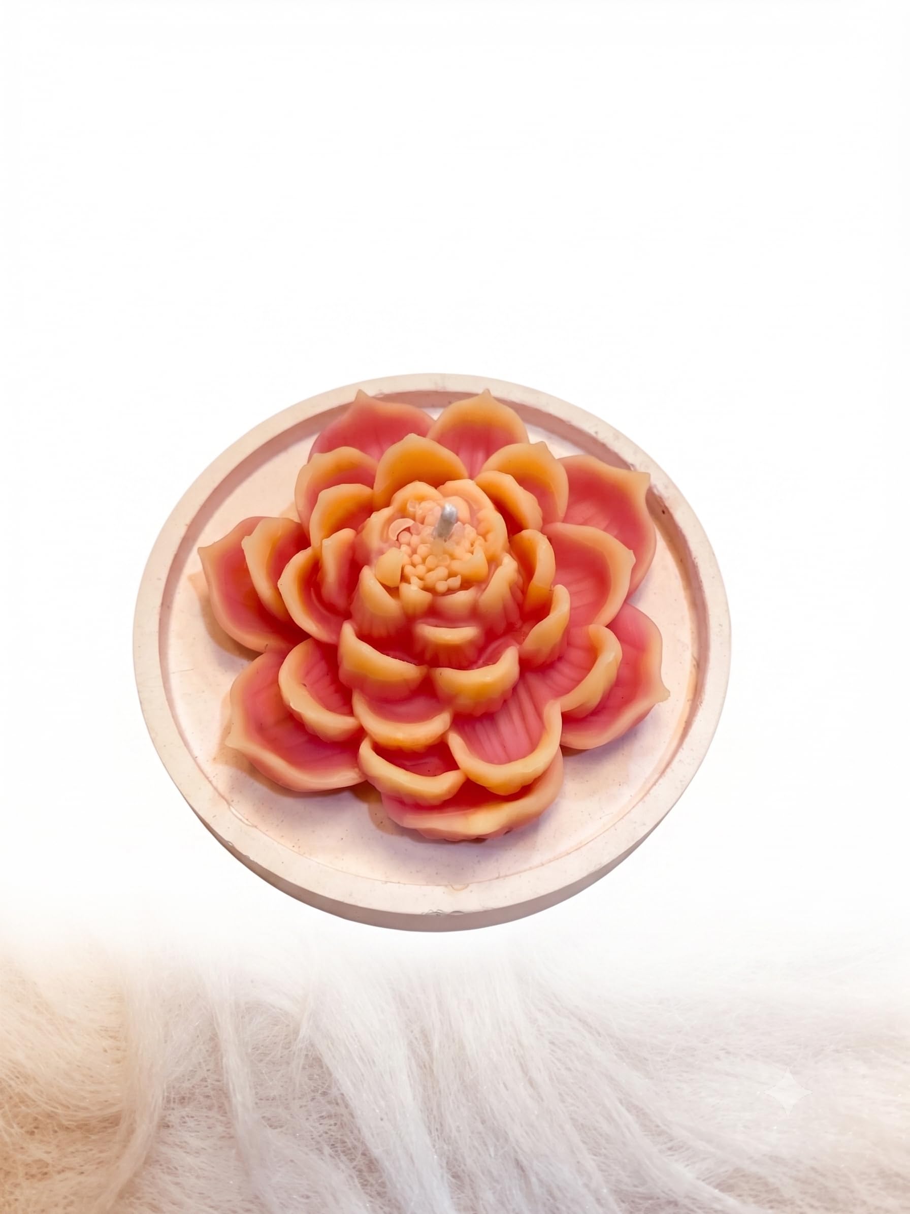 Blooming Sunset Lotus Candle | Handmade Soy Wax Scented Candle | Lavender & Green Apple Fragrance | Decorative Aromatherapy Candle | 4-6 Hour Burn Time | Home Décor & Gift-image-8