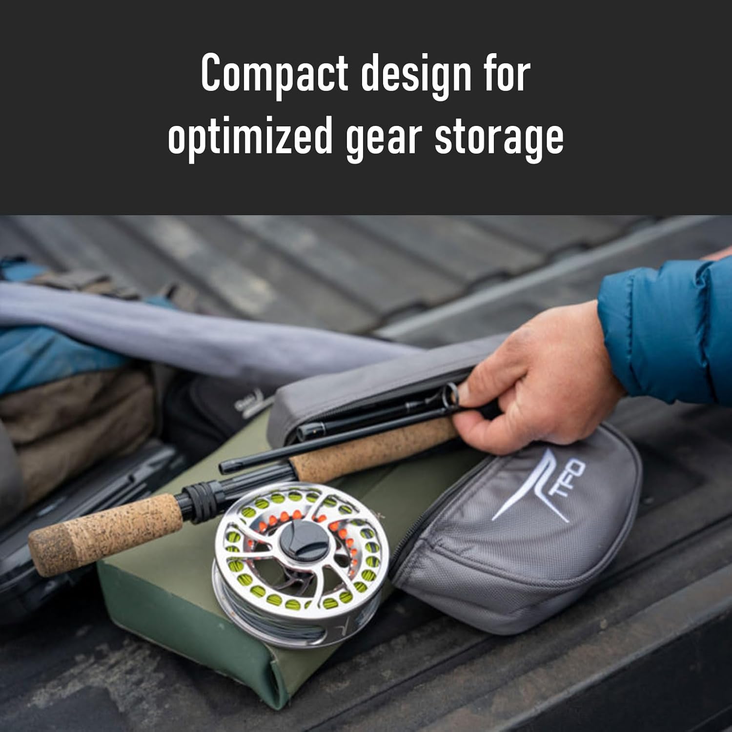 Temple Fork Outfitters Rod & Reel Carrier | Lightweight Durable Portable Damage-Resistant Protective Rod Case | Organized Storage of Tackle for Fly Fishing & Traveling