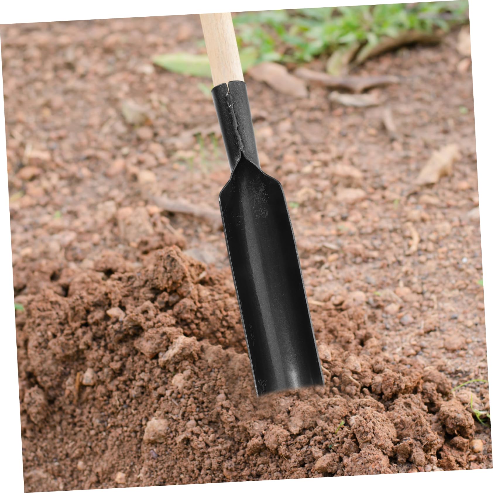 Schwere Gartenschaufel aus Manganstahl, Schwarz, mit Griff