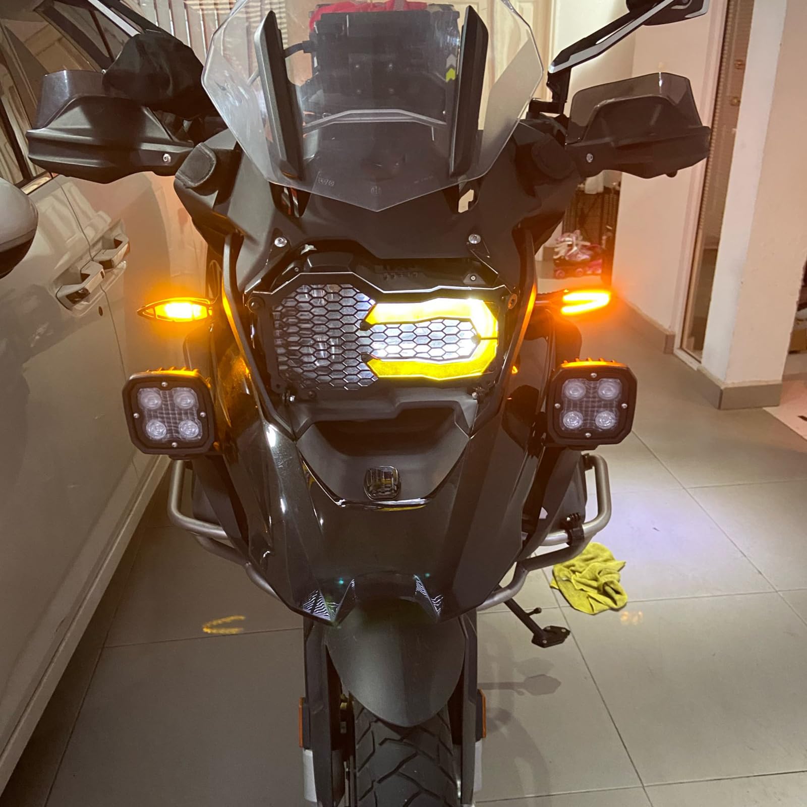 Motorrad Blinker,12V LED Mini Blinker Motorrad Zubehör Kompatibel mit BMW CE04 M1000RR S1000XR S1000RR R1200GS R1200R R1250R R1250RS G310GS F750GS F850GS R Nine T...2013-2022（Smoky）