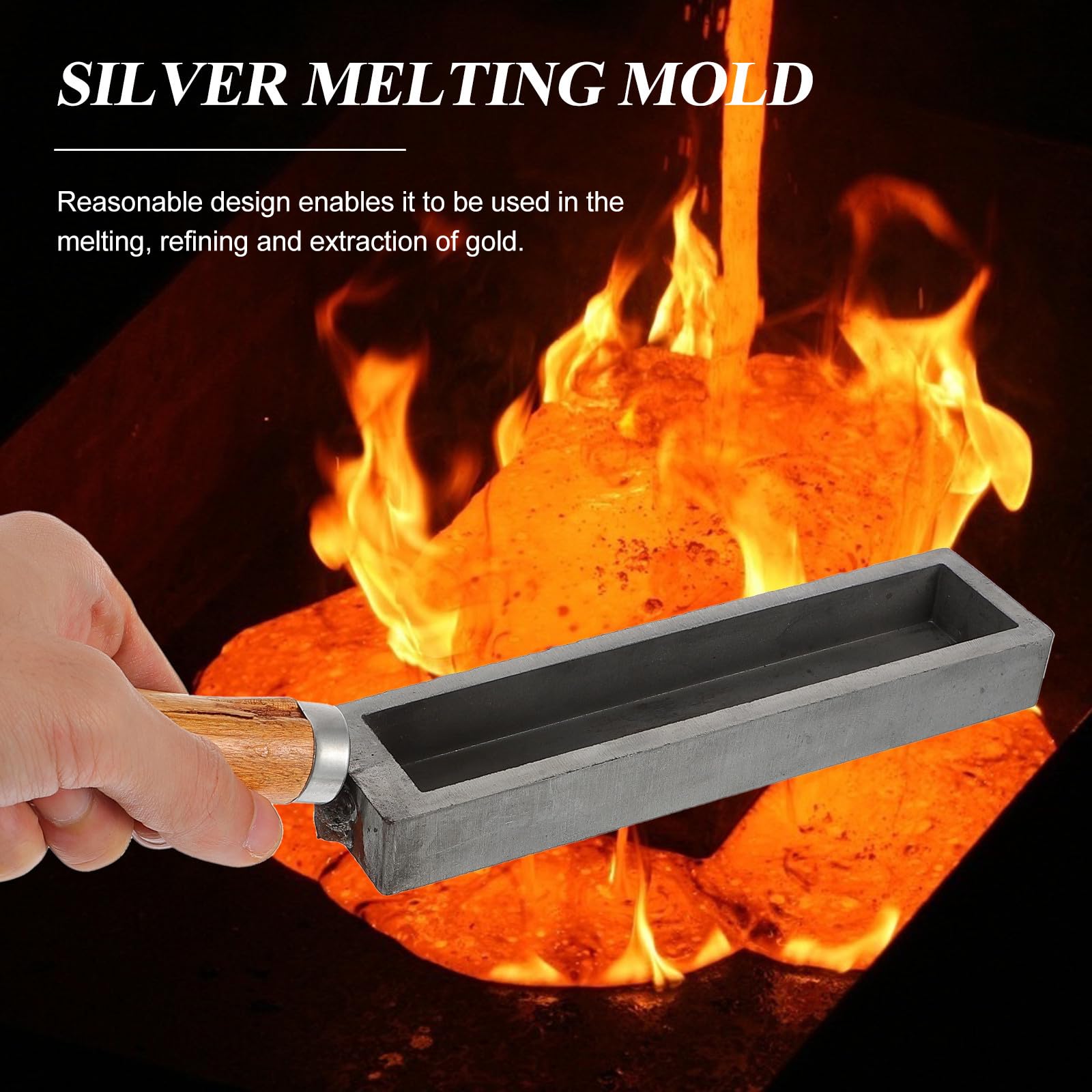 Operitacx Stampo Stili Multipli per Fusione Oro e Argento in Materiale Sintetico con Fessura per Fusione e 2 Blocchi in Acciaio, la Lavorazione Artigianale di Gioielli