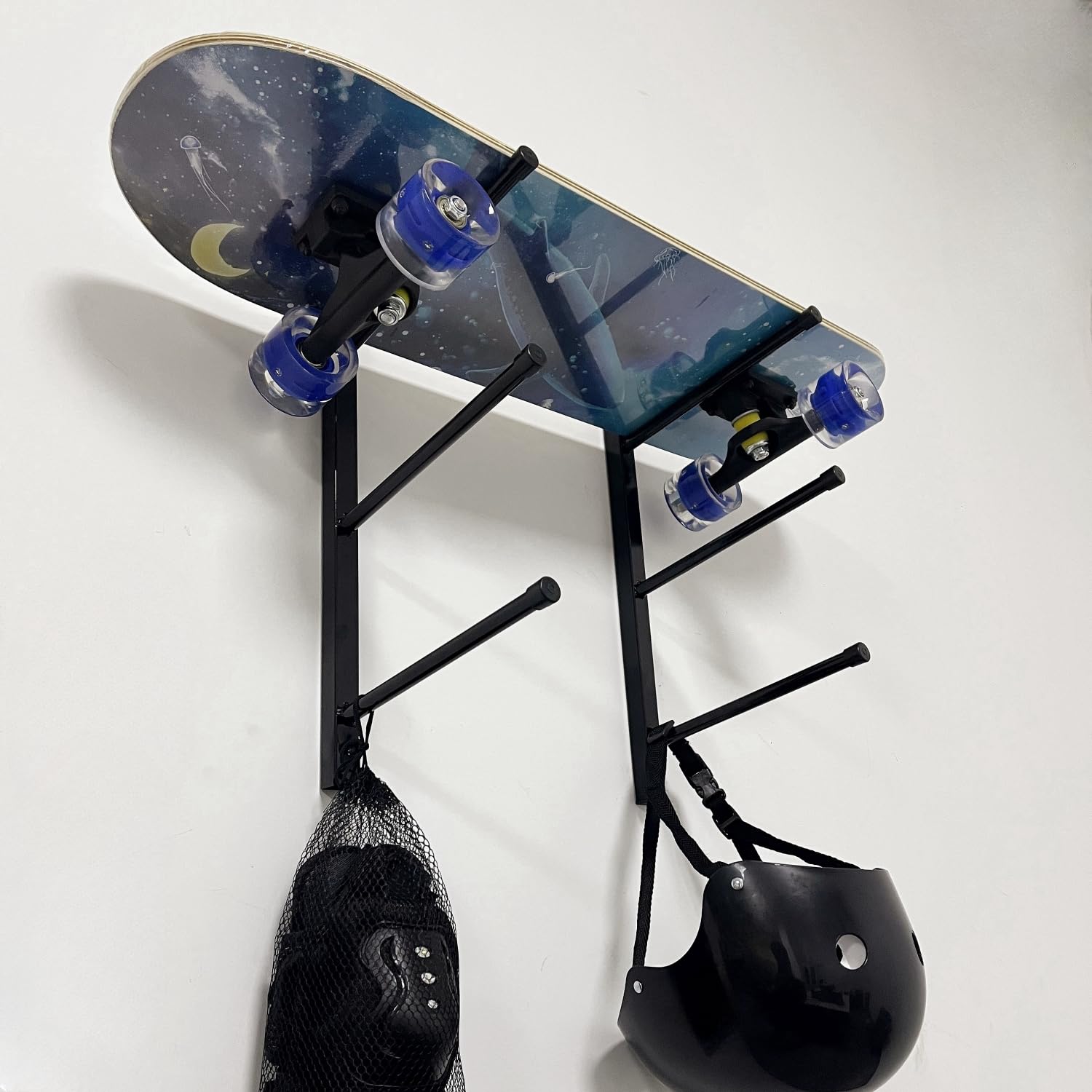 Support mural pour skateboard, support d'affichage de longboard, organisateur de maison et de garage