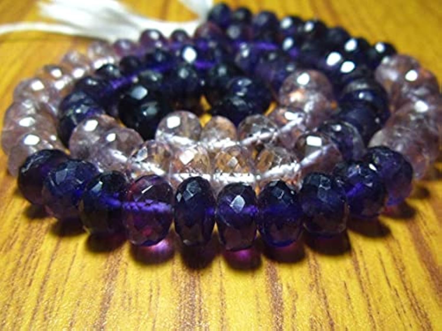 Amethyst Faceted Rondelles précieuses pour offrir un bijou fait main personnalisé