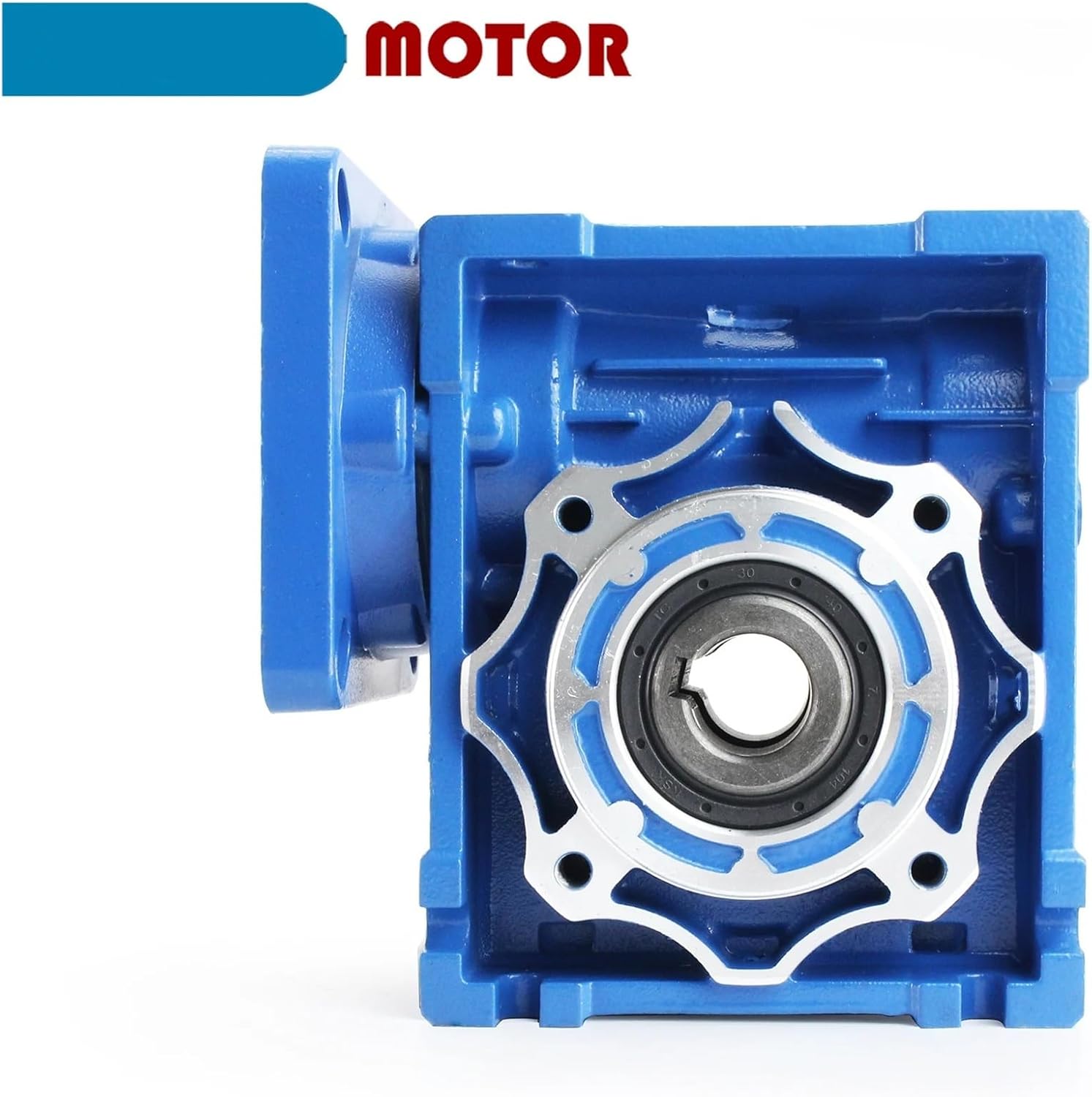 Large Torque NMRV090 Reducer Worm Gear Gearbox Ratio for Flange 110/130 Servo Stepper Motor Input 19/22/24/28mm(Ratio 25-1,Flange 130x130)