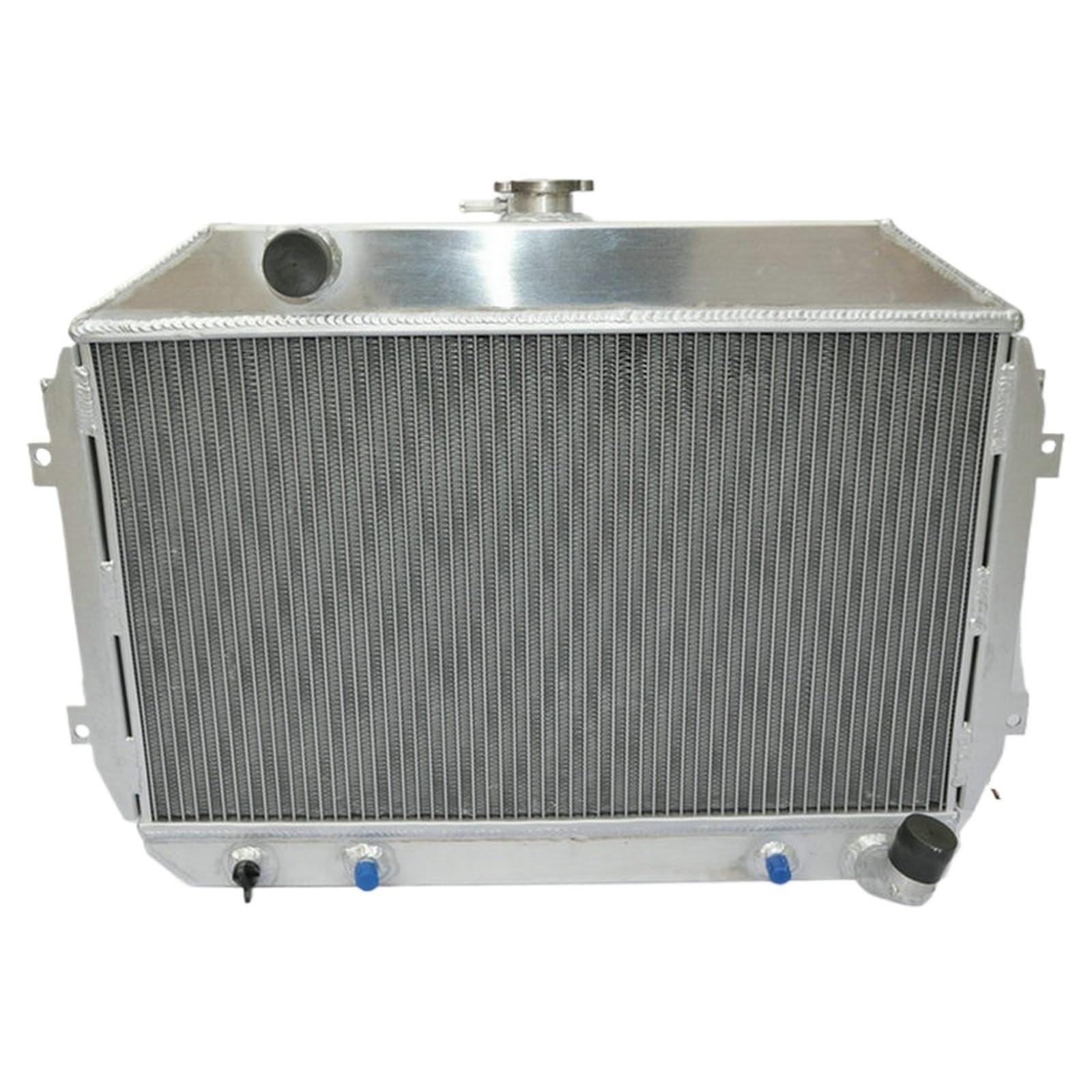 Radiador de aluminio 3 filas y 2 ventiladores compatibles con NISSAN Datsun 240Z/260Z AT/MT (1970-1975)