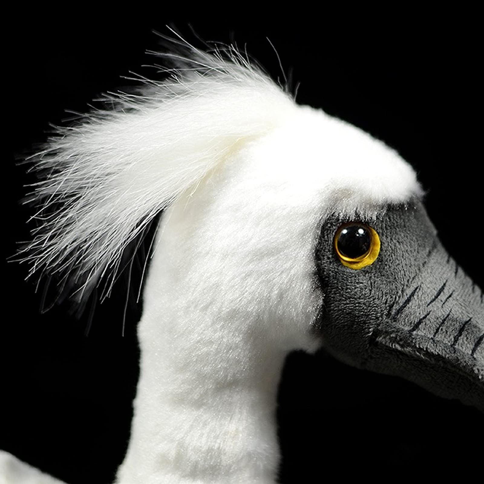 ZHONGXIN MADE Simulation Spoonbill Plush Toy - White Real Life Ibis Bird Simulation Plush Toys, Lifelike Crested Ibis Animals Spoonbill Stuffed Toys Birthday Gifts for Kids, 10.6 Inches - Image 7
