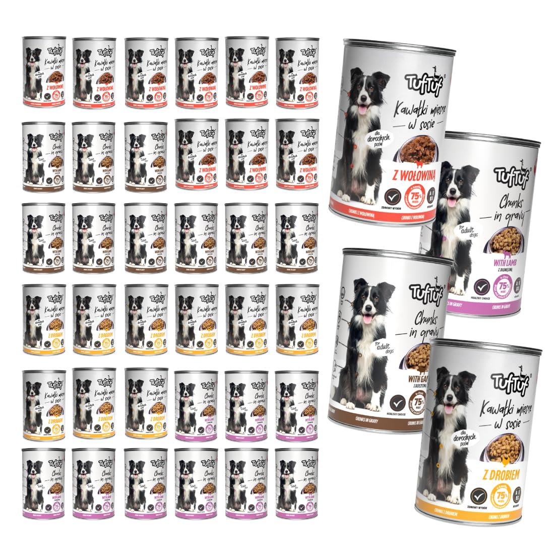 TufTuf Hundefutter Nass Dose 36x415g Mix