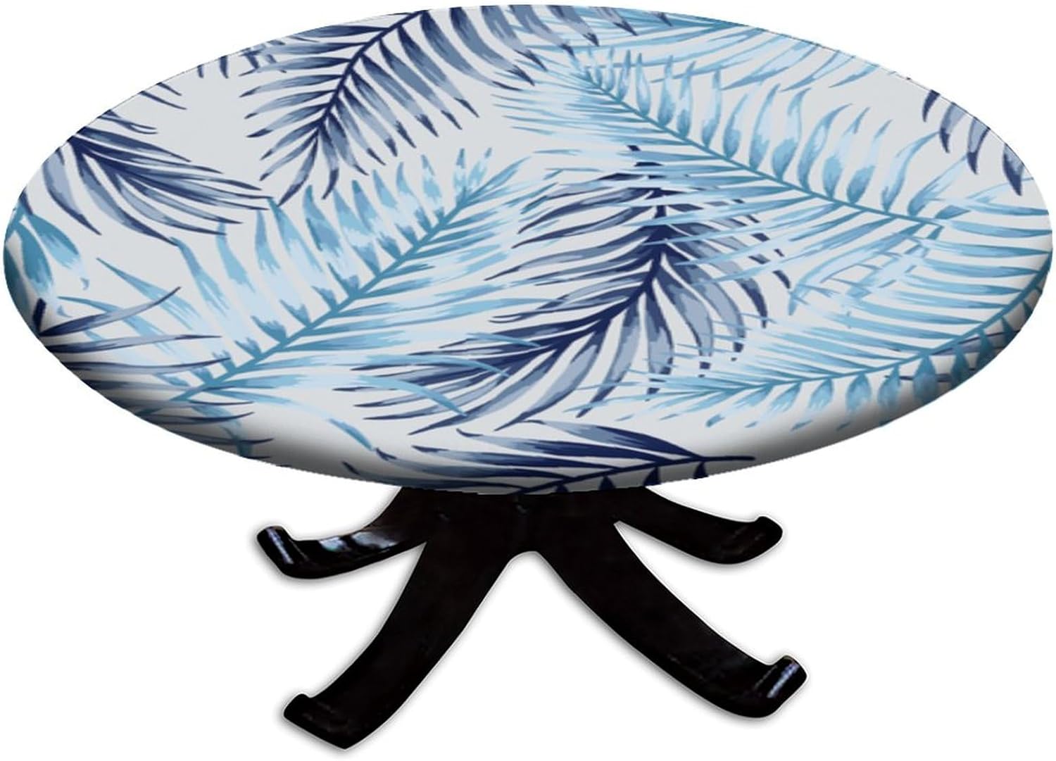 Tropical Palm Leaf Print Tablecloths, Waterproof Wipeable Table Cover, for Kitchen Dining Coffee Table Fit for 44" Table