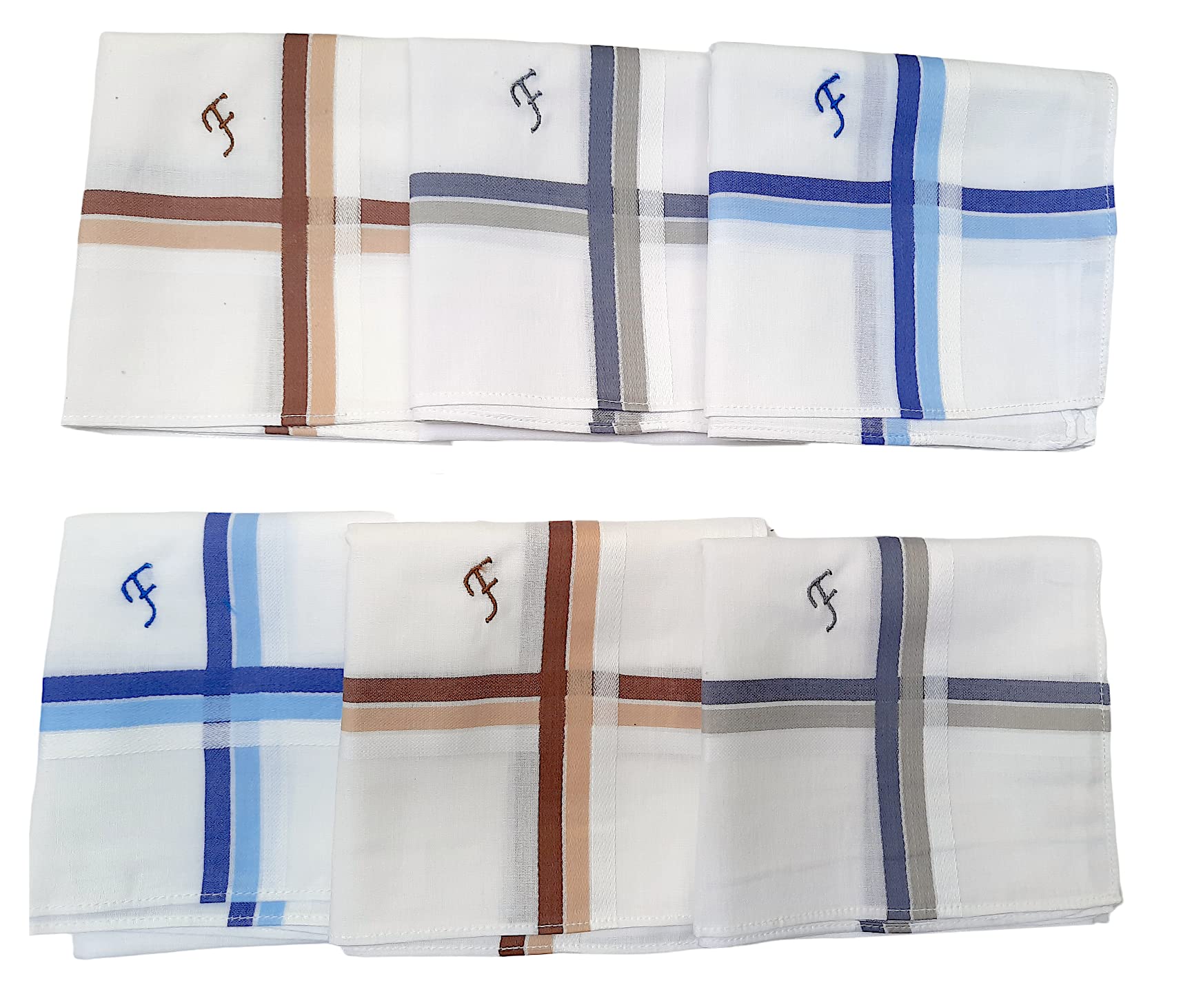 ANTONIA Initial Handkerchief for Men, Monogrammed Boxed, Cotton-image-21