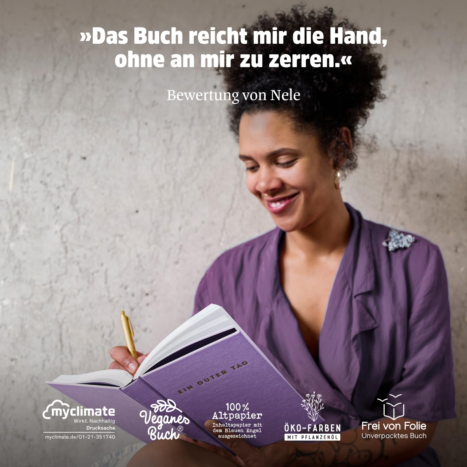 Ein guter Tag, Selbstliebe- und Dankbarkeitstagebuch. Nur 5-6 Minuten am Tag. Für Dankbarkeit, Achtsamkeit, Journaling, Tagebuch (Seegrün)