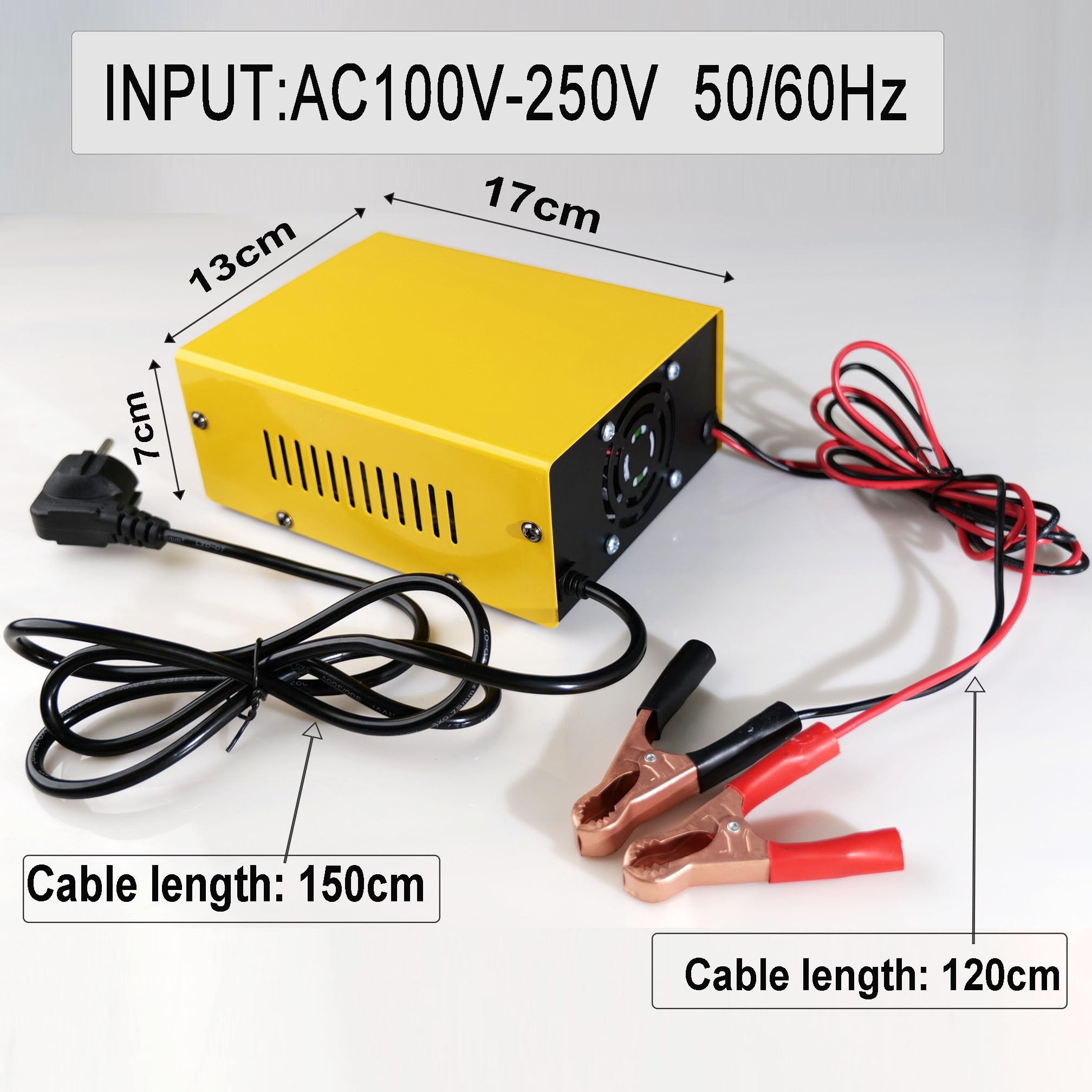 Etrogo Chargeur de Batterie 12V 6V 1A-15A Intelligent Entièrement Automatique Chargeur d'impulsions avec écran à Barre LED pour Voiture Moto