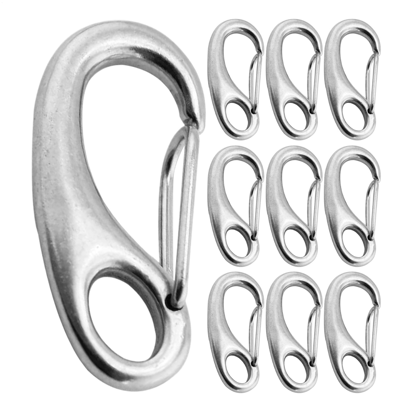 Hooks | Camping Belt Carabiner Hook - Multifunctional Stainless Steel Egg Shape Quick Release for Water Bottles Keys Boats Hiking Camping