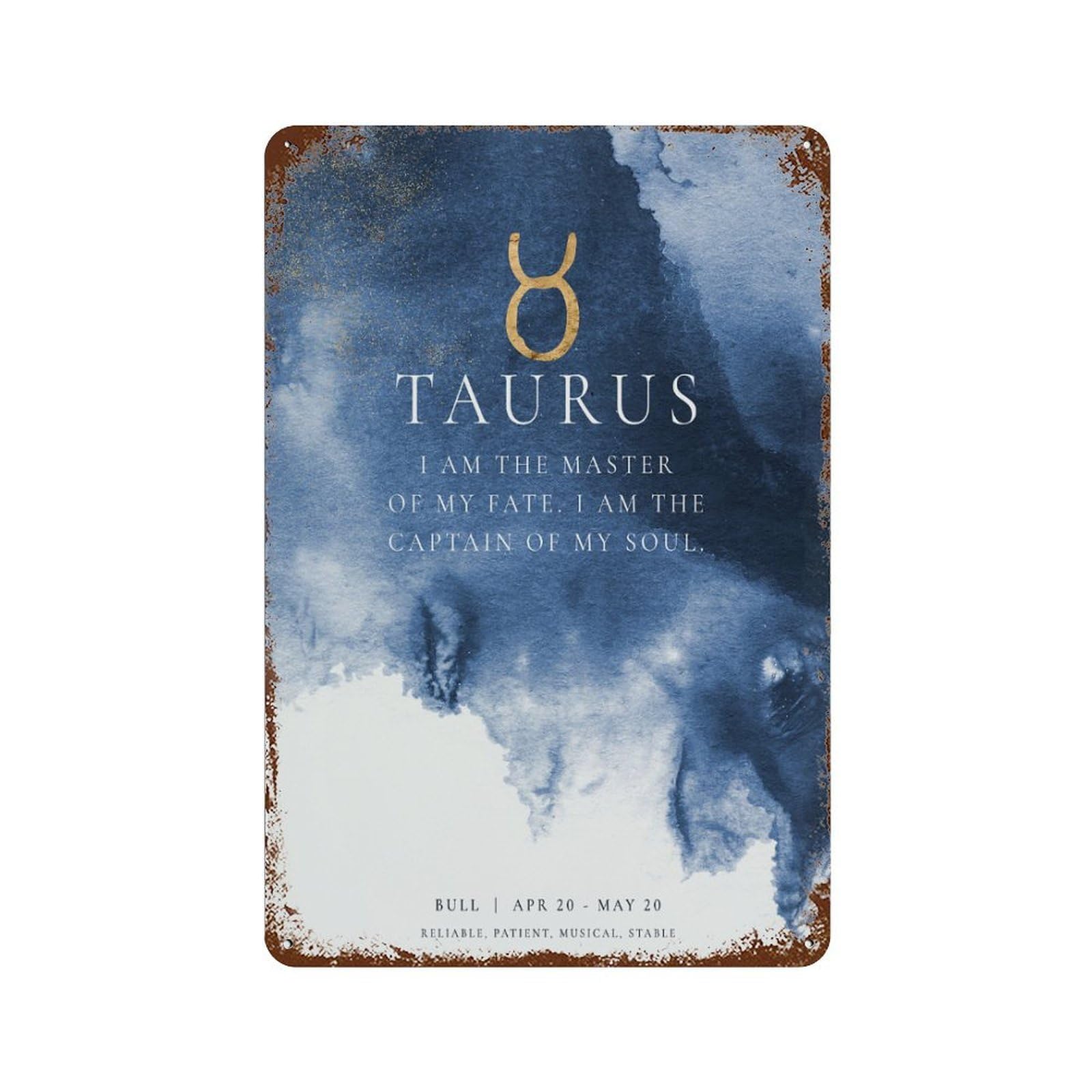 xiaoxiaoshen Taurus Zodiac Taurus Constellation (1) Wall Decor Art Metal Tin Poster Modern Home Decor Art Home Bar Shop Decorations Vintage Sign 30x20cm