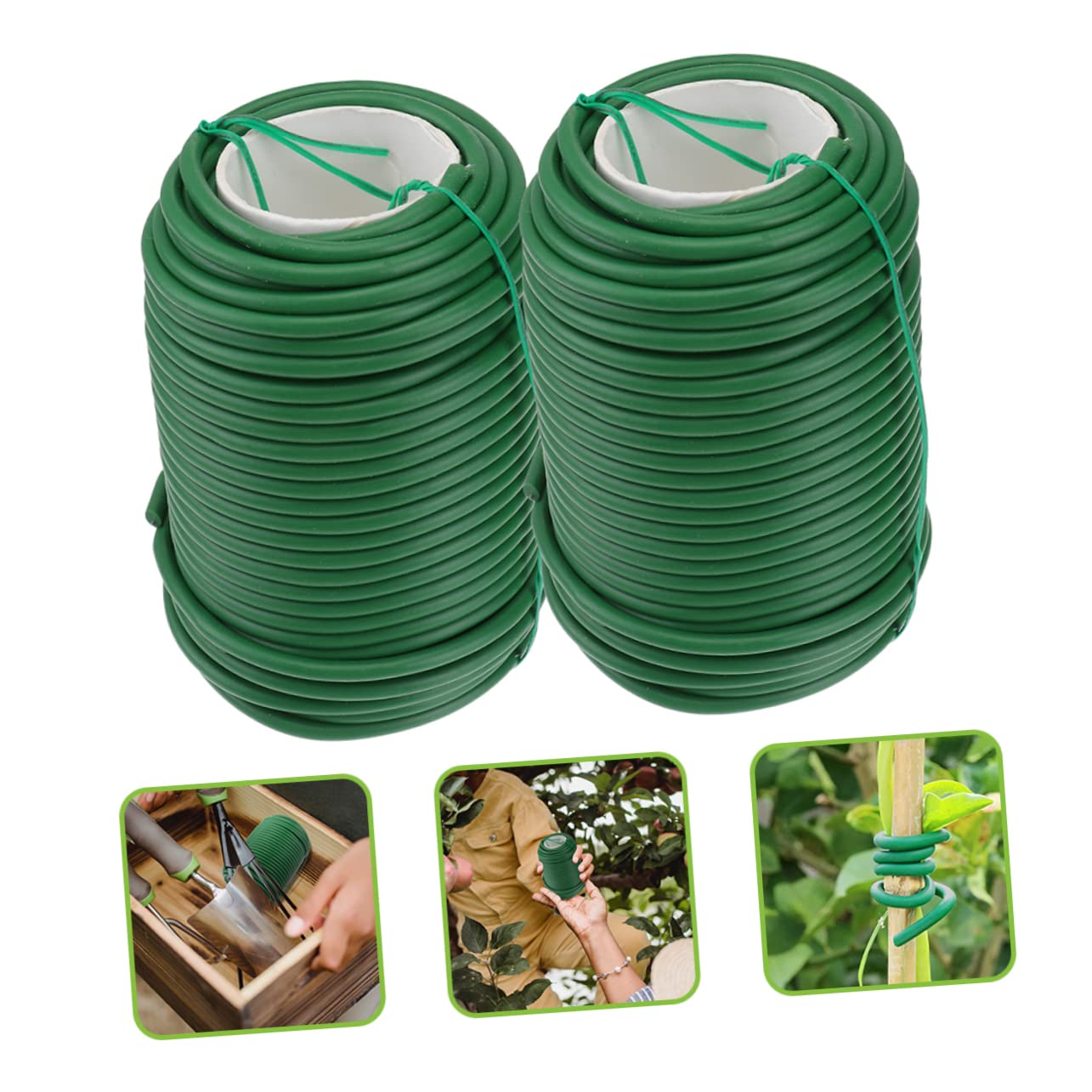Levemolo Wiederverwendbare Pflanzenbinder für Garten, 2 Rollen Grün